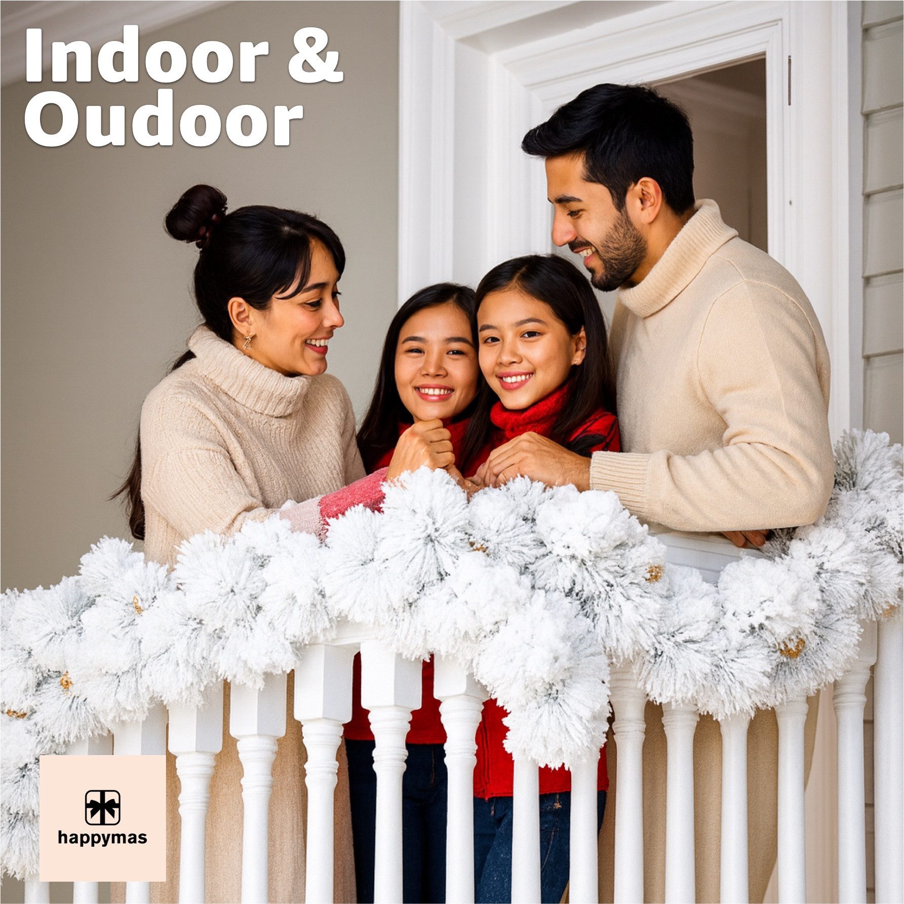 happymas Girlanden XXL Weihnachtsgirlande 10 Meter - Weihnachten Dekoration Deko (1-tlg), Dekoration