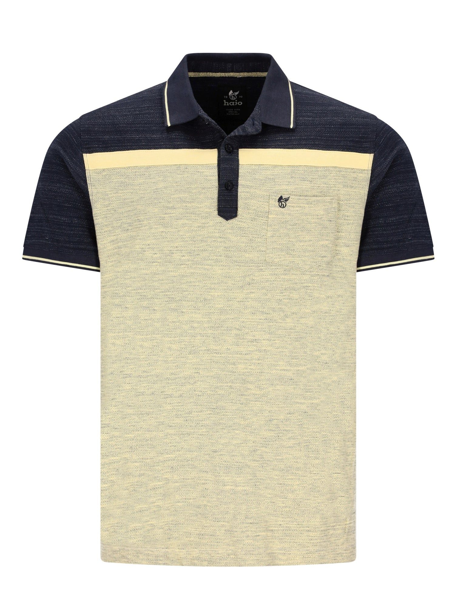 Hajo Poloshirt Poloshirt in Popcorn-Struktur allover