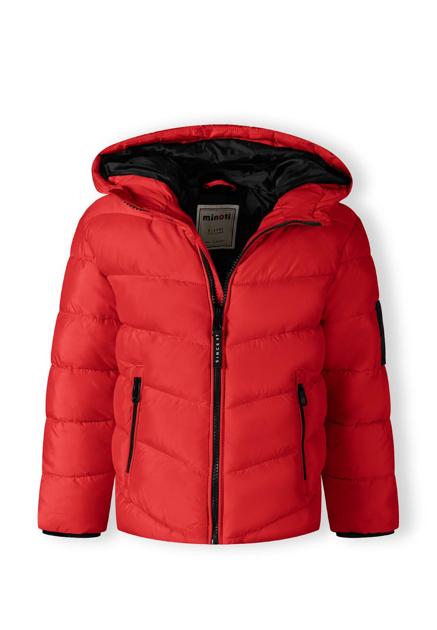 Winterjacke Steppjacke mit Kapuze und reflektierendem Print  (2y-14y)