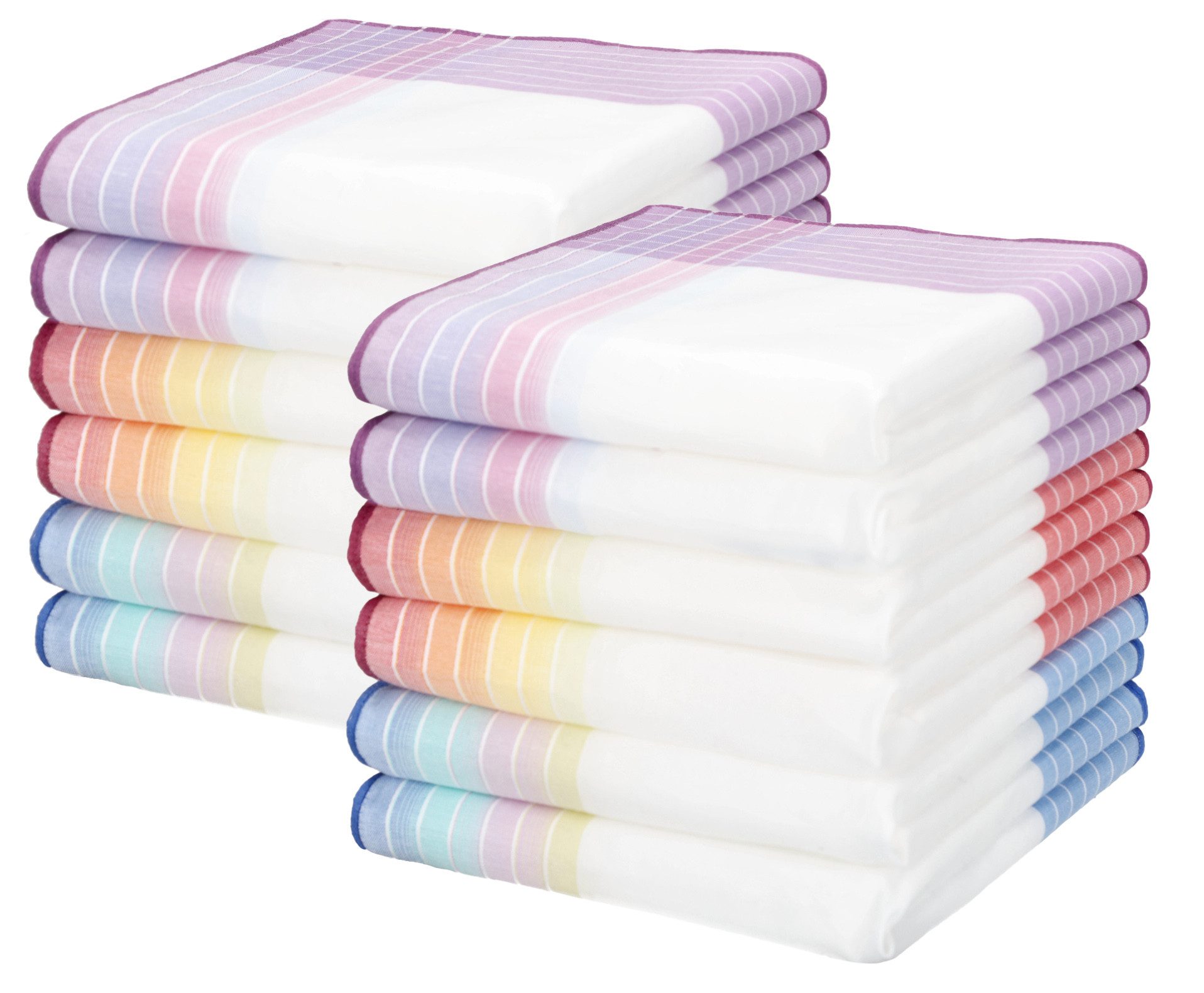 Betz Taschentuch 12 Stück Damen Stoff Taschentücher Paloma 4 Größe 28x28 cm, (Set, 12-St. 12 Taschentücher 28x28 cm), 100% Baumwolle