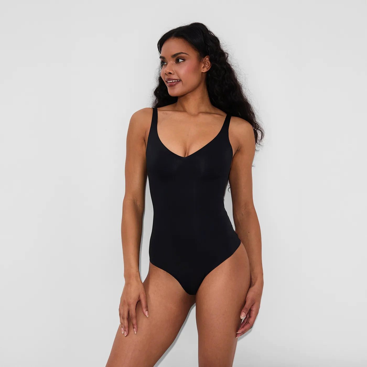 Creamy Fabrics Miederbody Shiny Sculpting String-Body-Schwarz-L (1-tlg) Fig günstig online kaufen