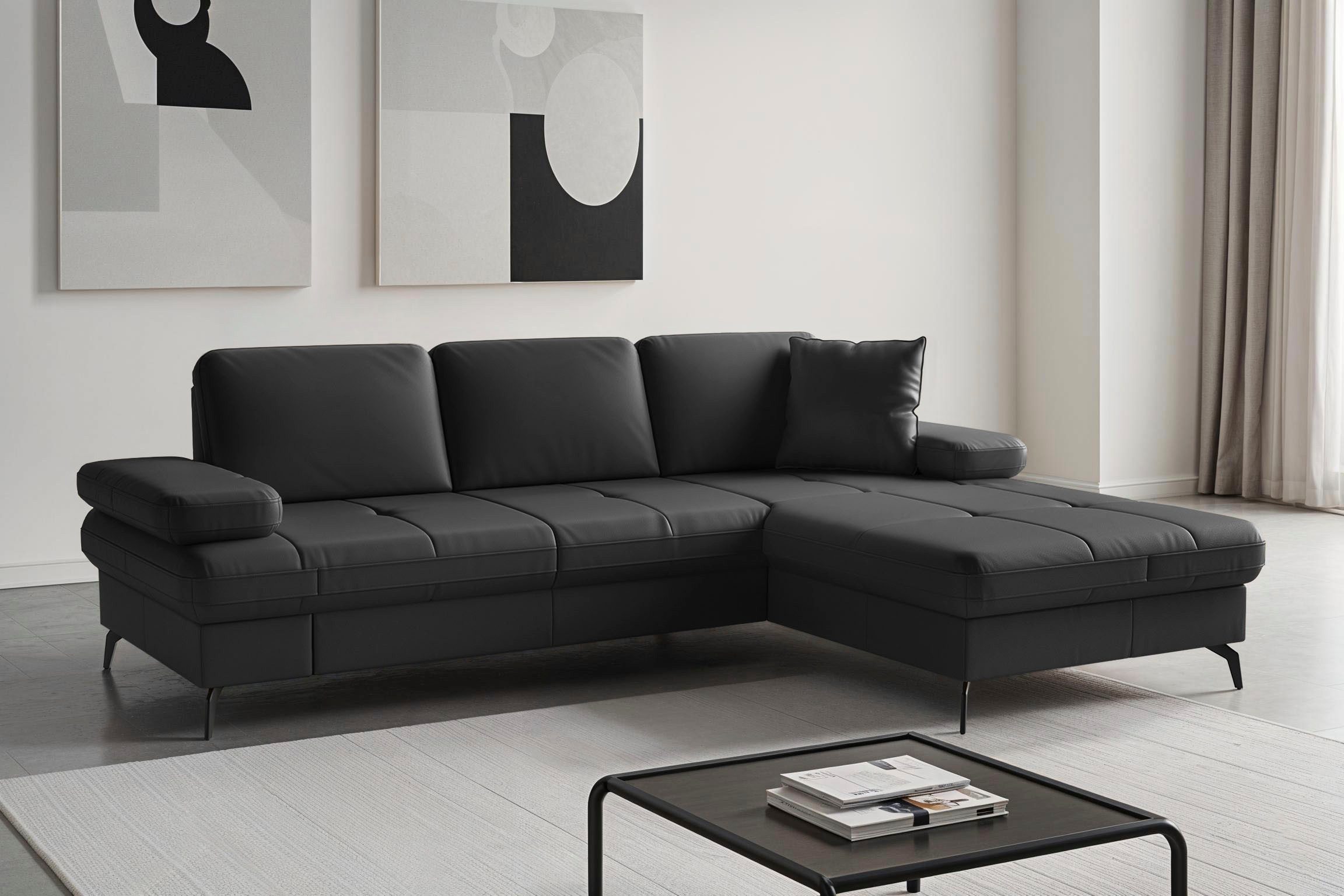 sit&more Ecksofa Morris Jubi, Recamiere, Breite 247 cm, mit Armteilfunktion, wahlweise mit Schlaffunktion