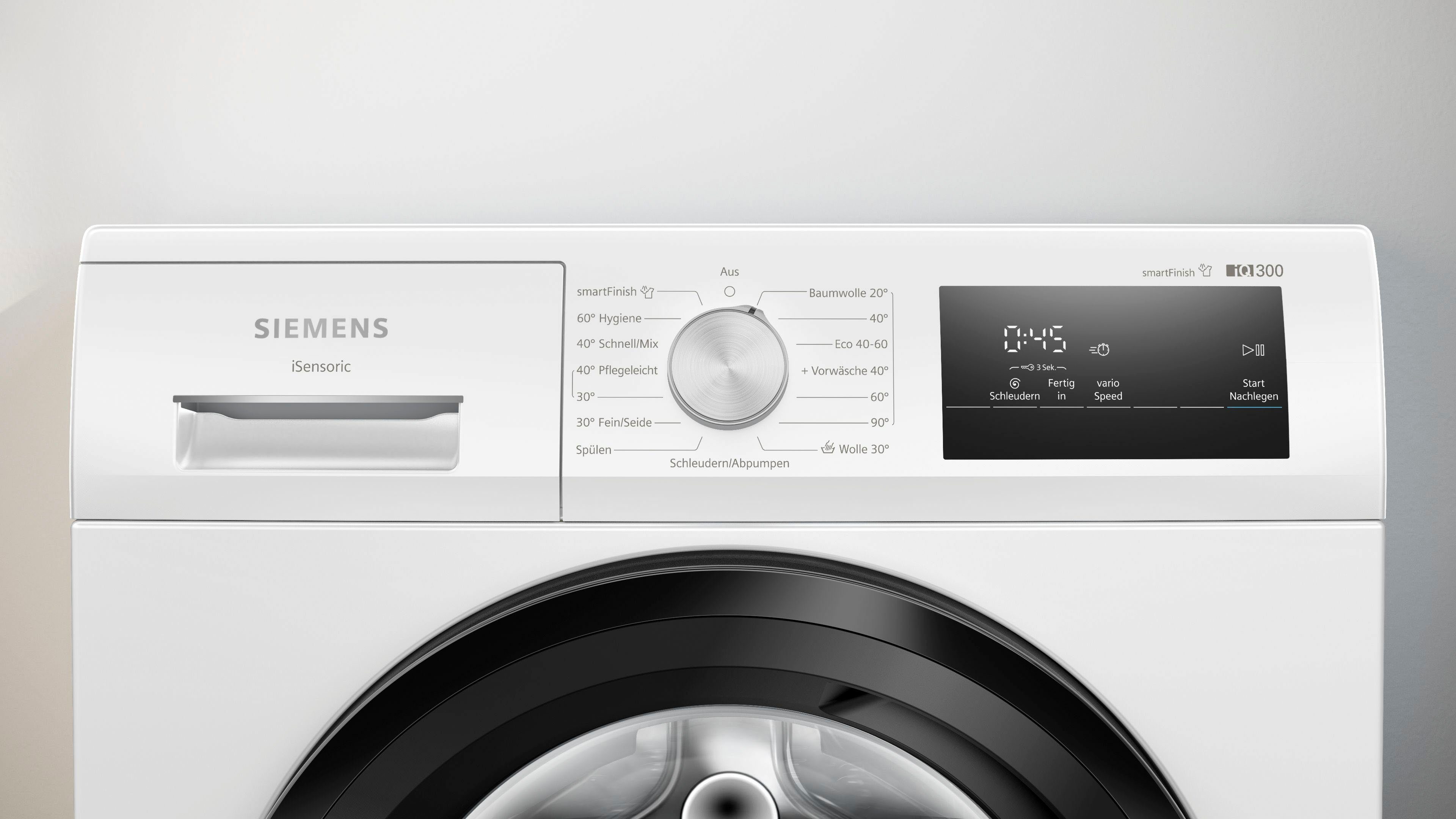 SIEMENS Waschmaschine 1400 WM14N001, 8 kg, U/min iQ300
