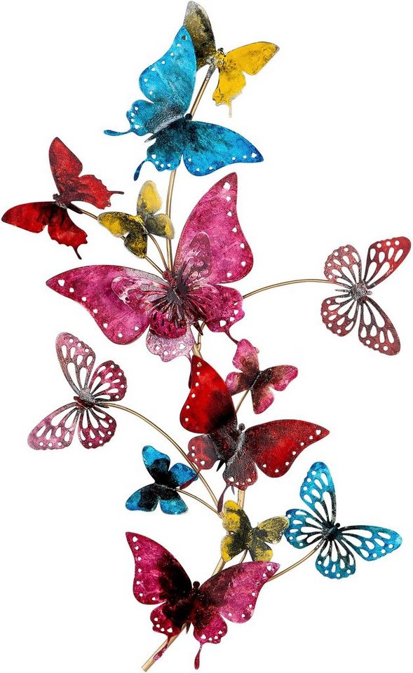 GILDE Wanddekoobjekt Wandrelief Butterflies (1 St), Wanddekorationen sind  ideale Platzhalter und Geschenkideen für sie und