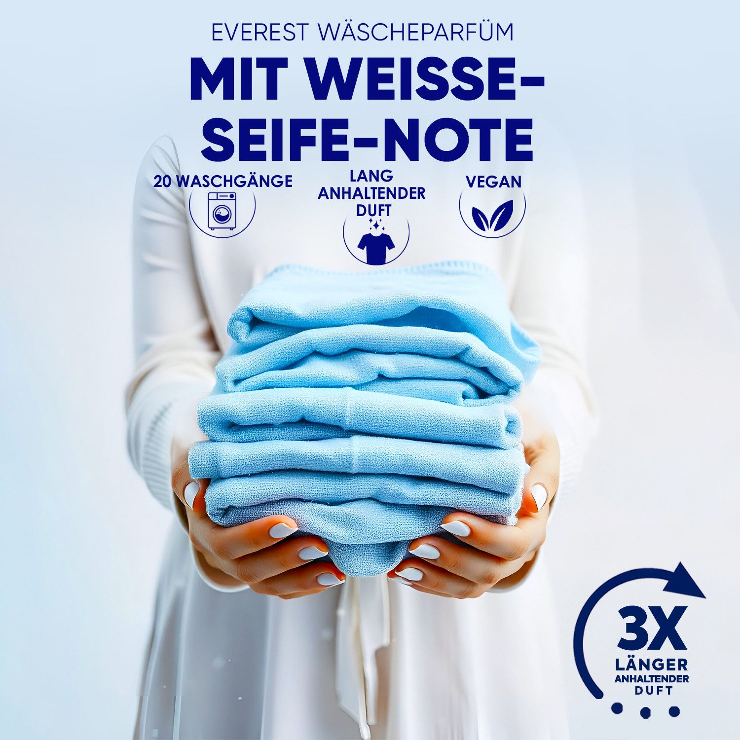 EVONOX Wäscheparfüm Dauerhafter Duft, Wäscheparfüm und Weichspüler, Trockenbälle 210gr (1-St)