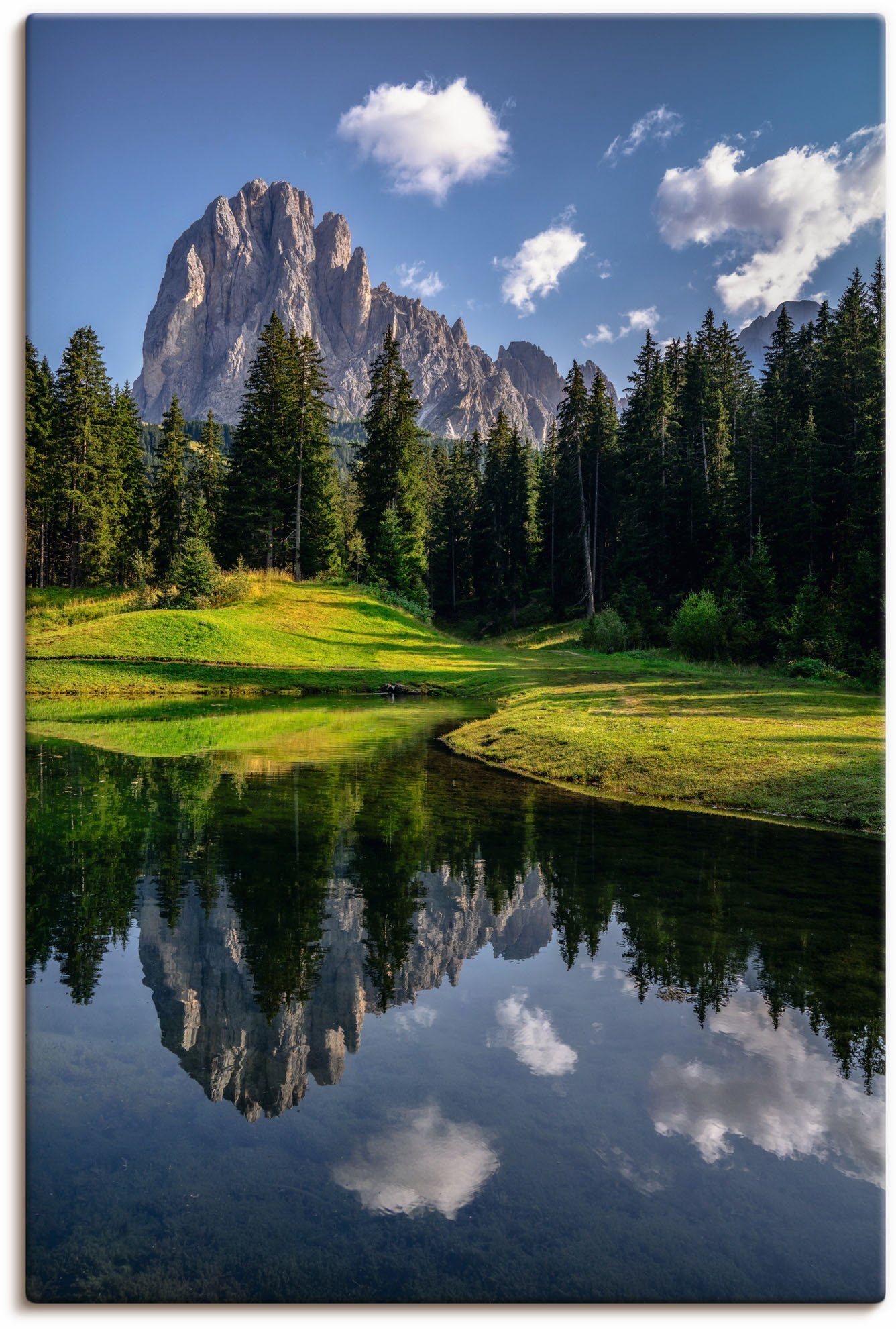 Artland Wandbild Sommer Alpenbilder als Leinwandbild, oder in versch. Alubild, & (1 in Südtirol, Berge Wandaufkleber Poster Größen St)