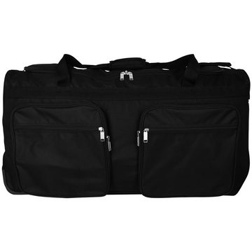 Reisetasche XXL Trolleytasche 168L 3 Rollen schwarz Trolley, Rollkoffer Reisetrolley Tasche Teleskopgriff Leichtlaufrollen