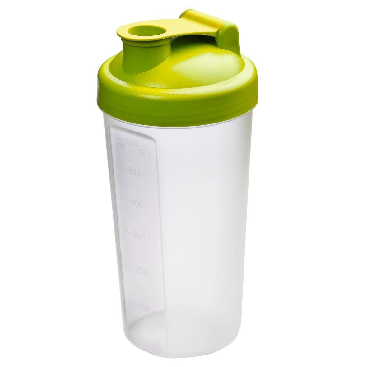 elasto Protein Shaker PROTEIN auslaufsicherer Fitness shaker 600 ml inkl. Sieb, Shaker für Eiweiß- & Sportgetränke, BPA-frei, einfache Reinigung
