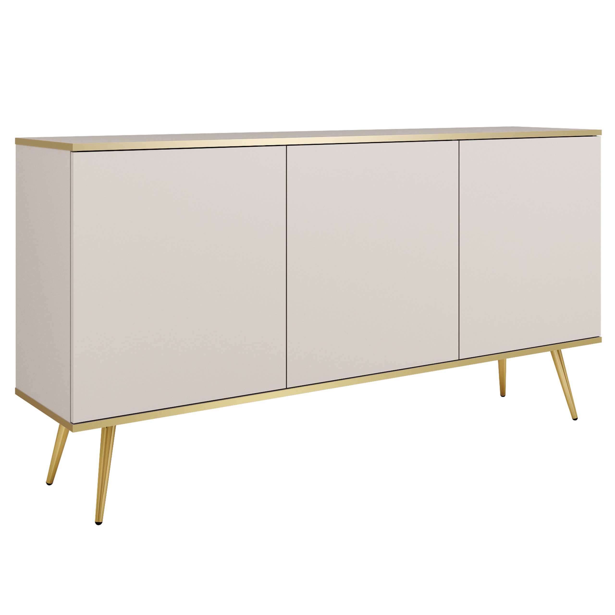 Masseno Kommode VENEZIA 160 cm Sideboard und 3 Türen gelb