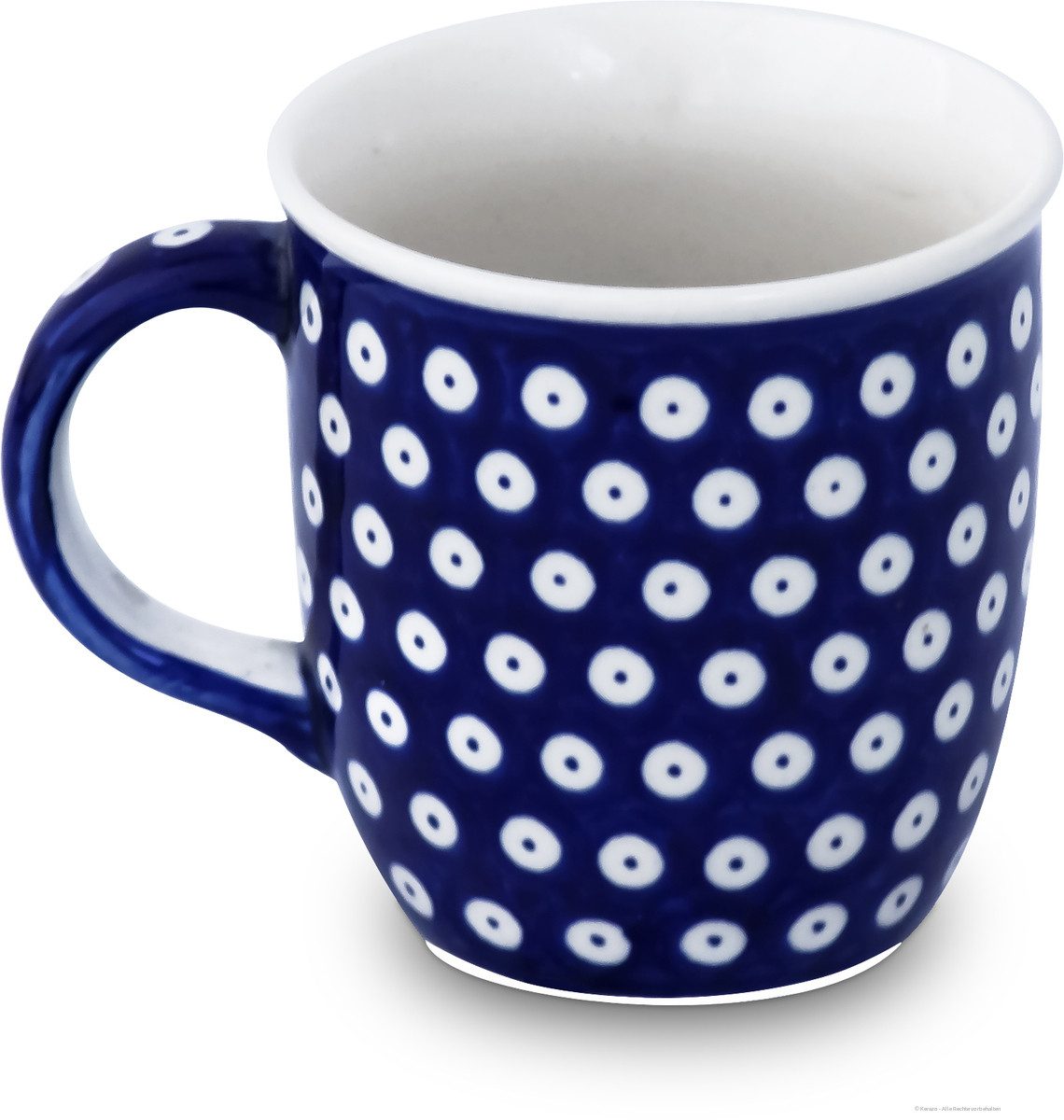 Bunzlauer Keramik Becher Bunzlauer Keramik 350 ml Kaffeebecher Teetasse Pott Ø9,3 cm Dekor 166a, Keramik