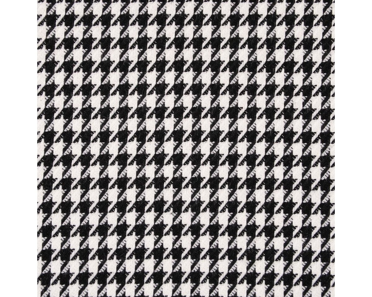 SCHÖNER LEBEN. Stoff Bekleidungsstoff Meterware Viskose Pied de Poule schwarz 145cm, pflegeleicht