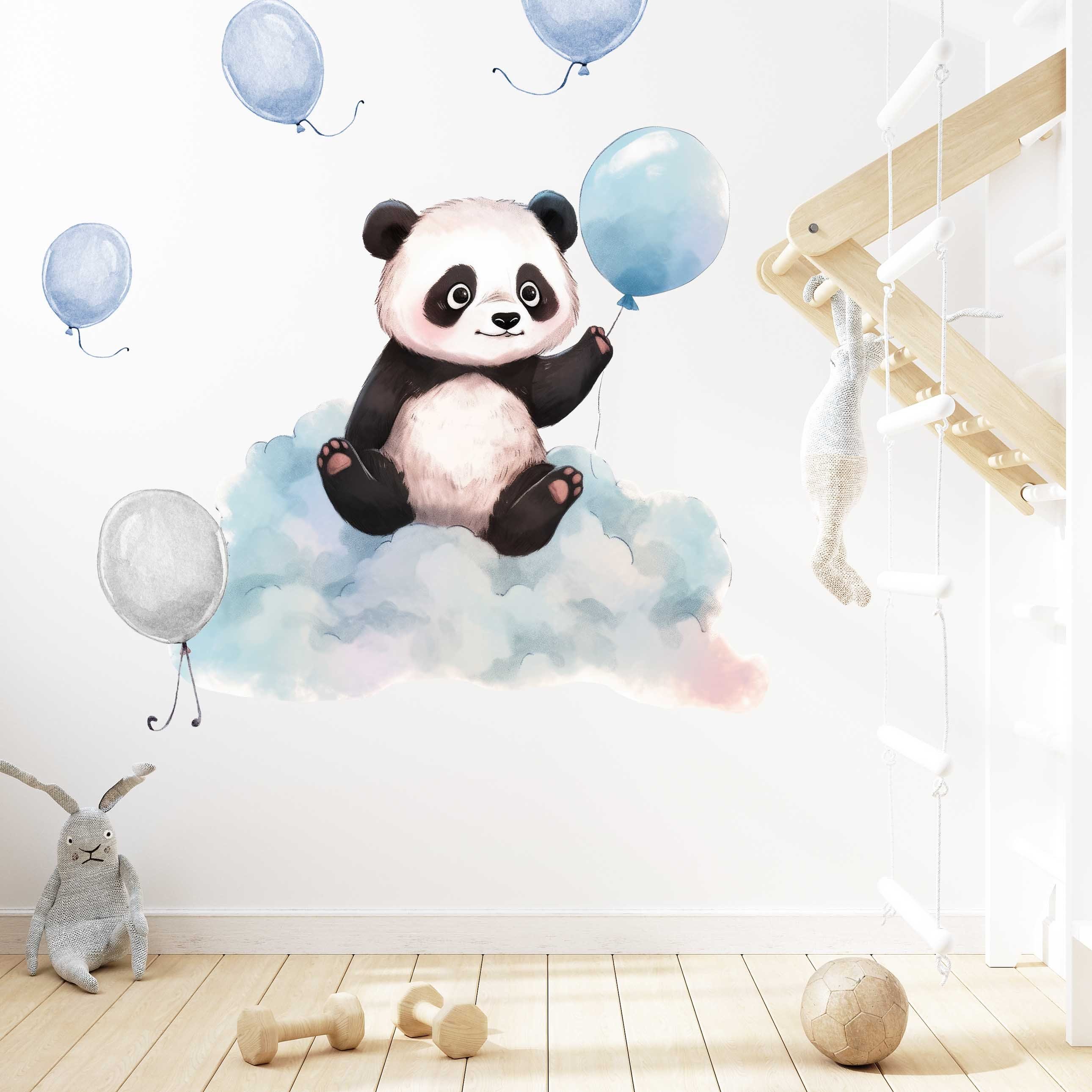 Wandtattoo Panda auf der Wolke V420