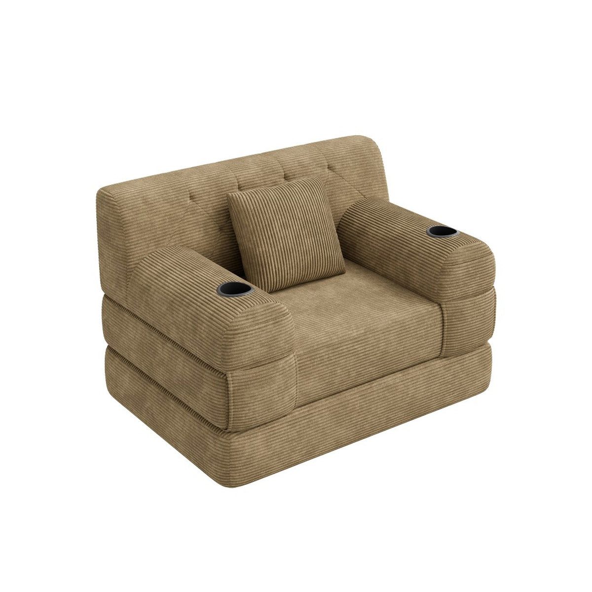 SIKAINI Schlafsofa Schlafsofa aus Cord in khaki, 1 Teile