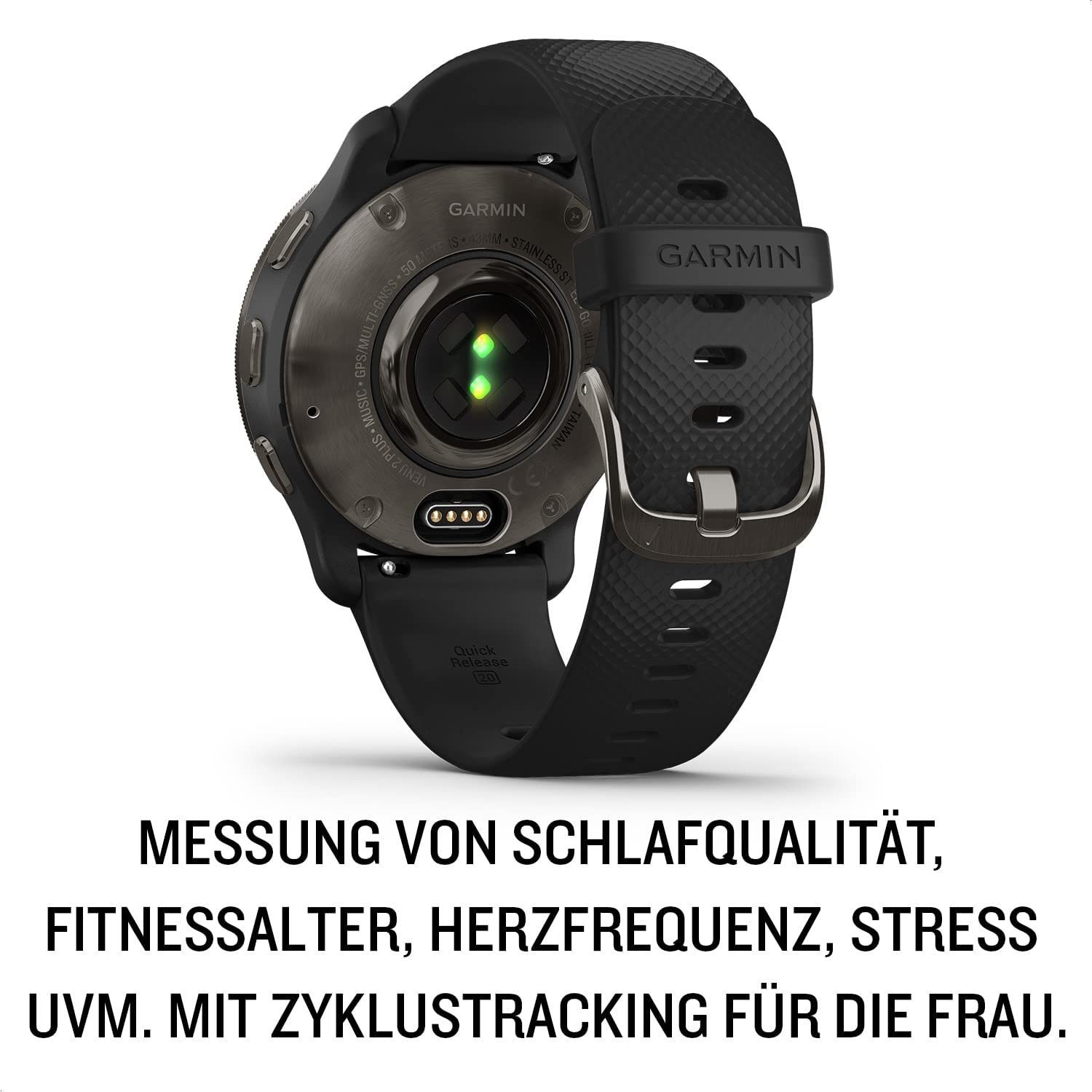 Garmin Venu Plus 2 Schwarz Smartwatch