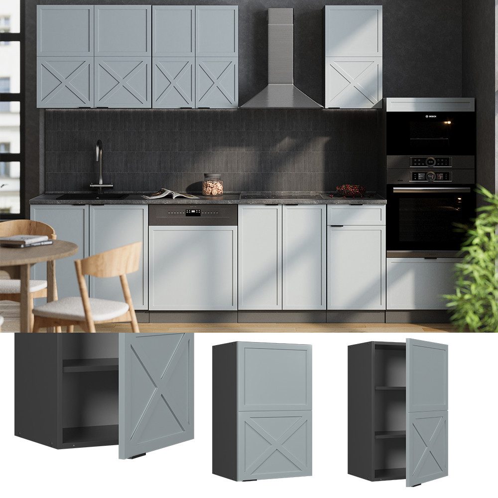 Vicco Hängeschrank Fame-Line, Hellblau-grau/Anthrazit, 45 cm günstig online kaufen