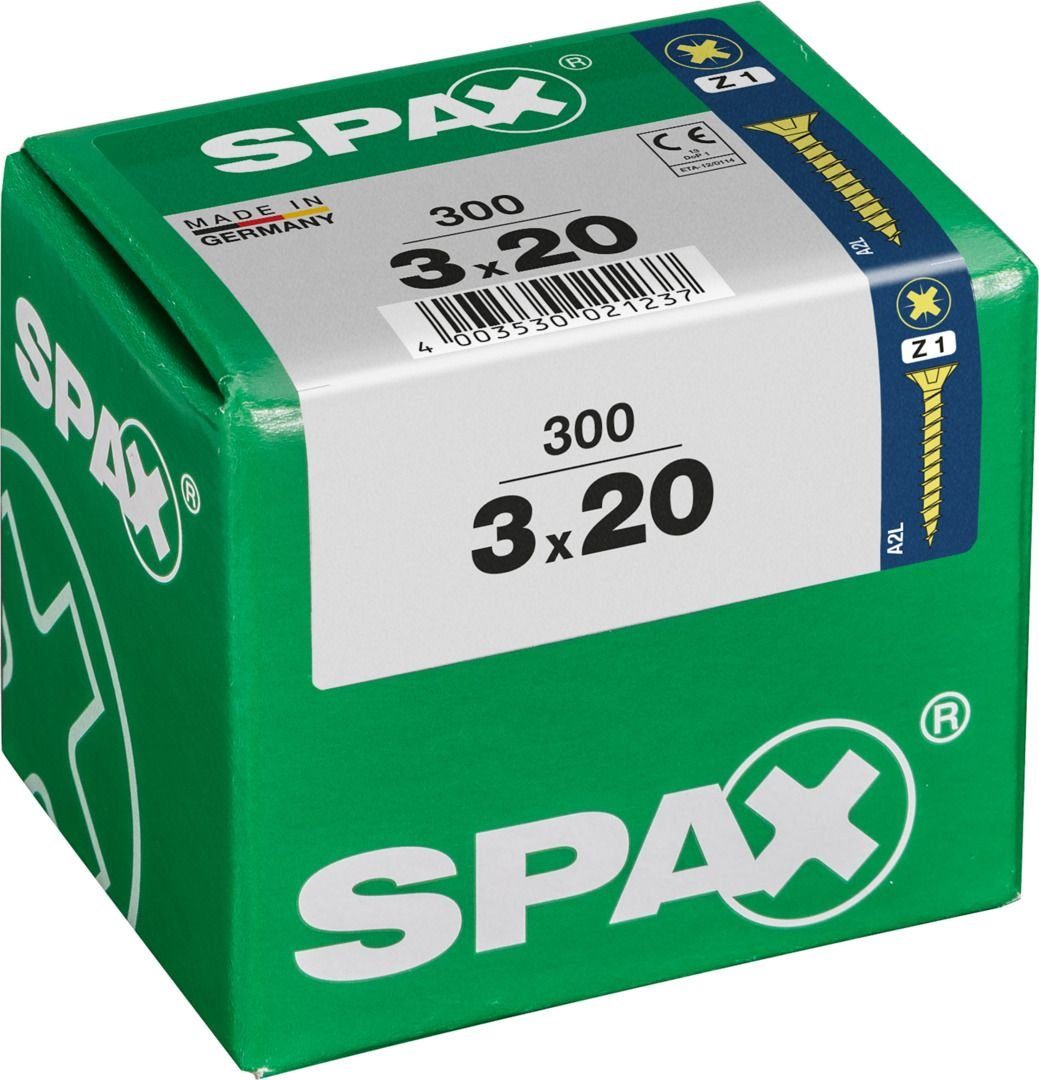 SPAX Holzbauschraube Spax Universalschrauben 3.0 x 20 mm PZ 1 - 300