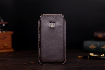 Cerbery Smartphone-Hülle Cronus & Rhea - Smartphone Tasche mit Zugband aus Leder (Athena) 19,1 cm (7,5 Zoll), Rindsleder