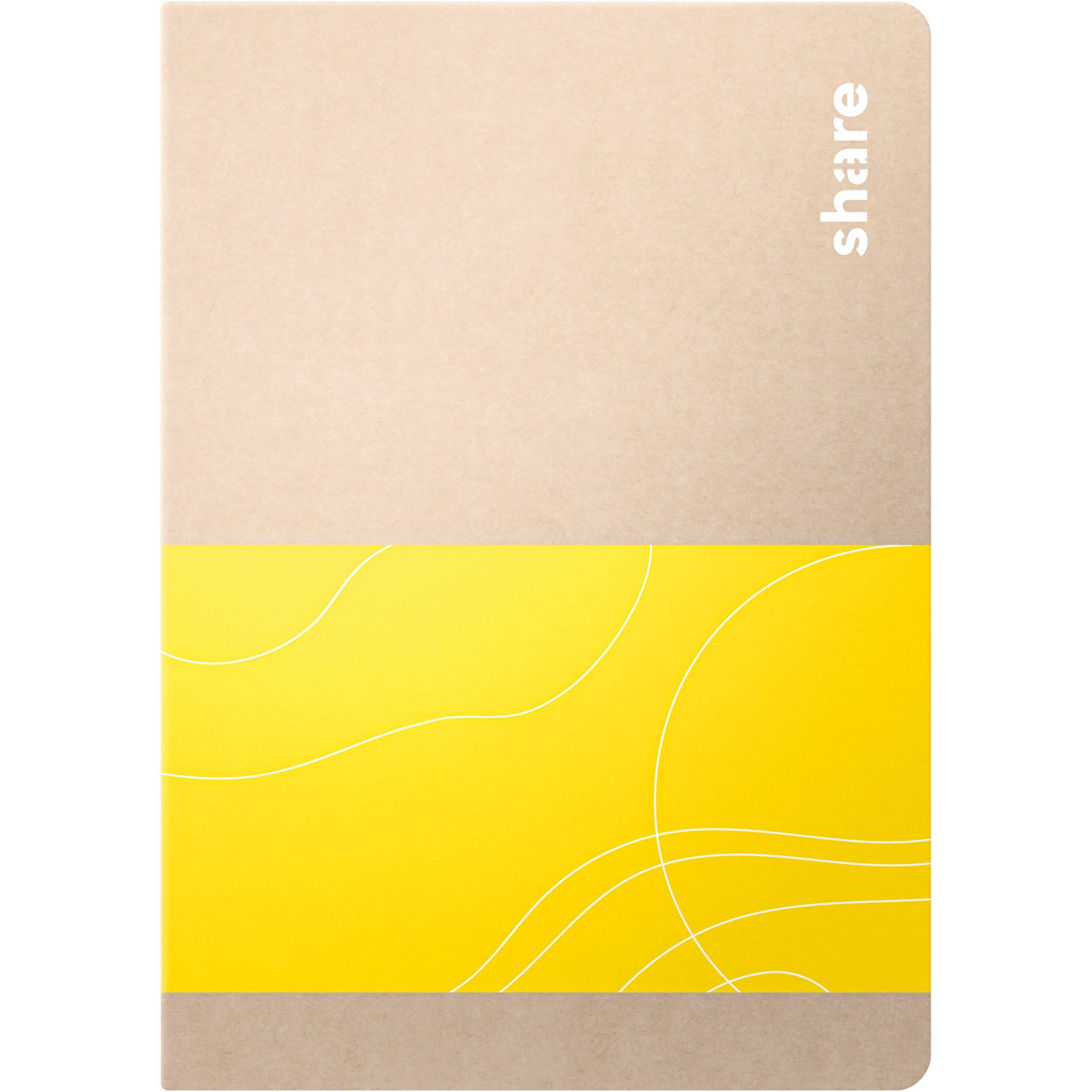 share Notizbuch Notizheft 4-0015005 A6 liniert gelb