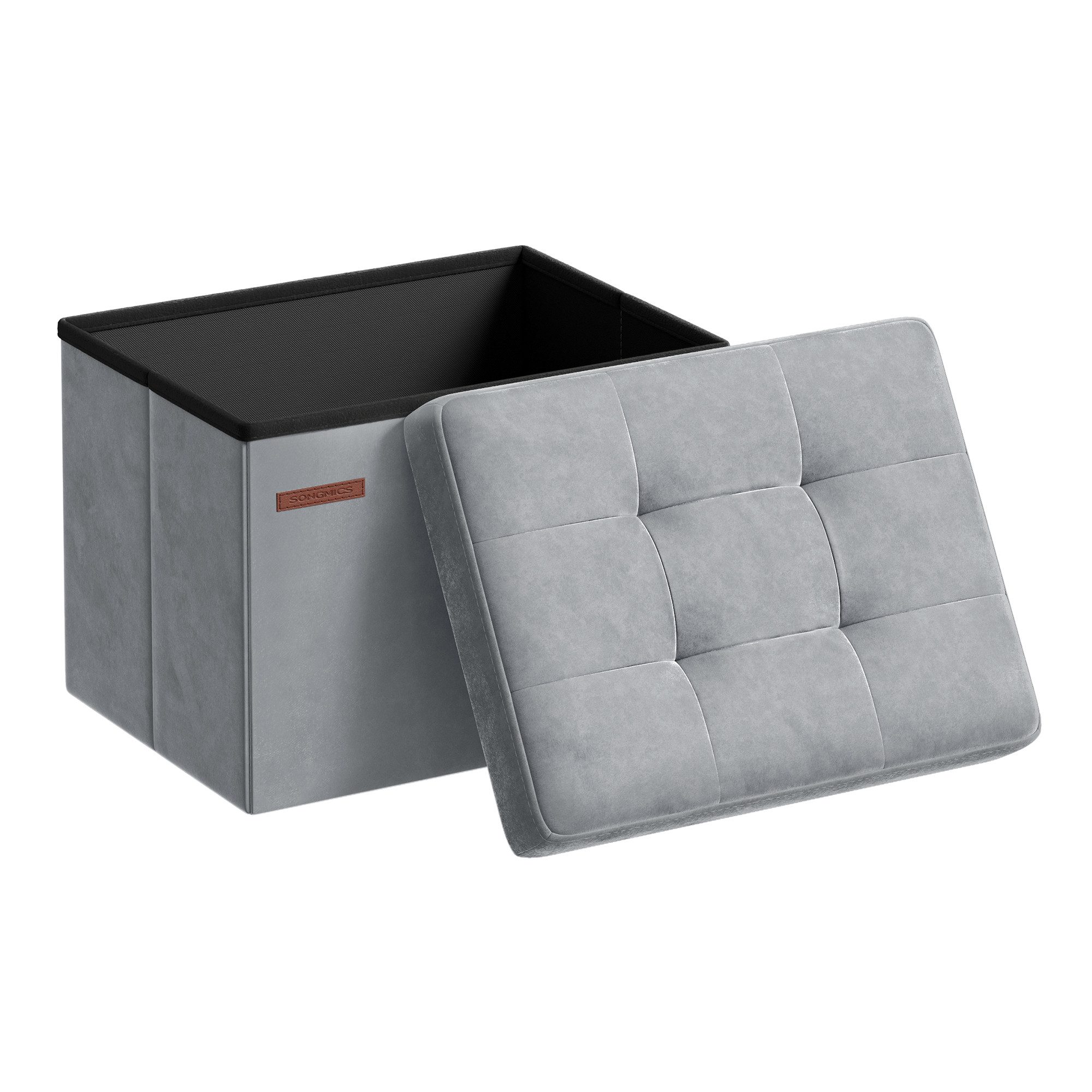 SONGMICS Sitzhocker sitzbank, Aufbewahrungsbox mit Deckel, bis 130/300 kg belastbar