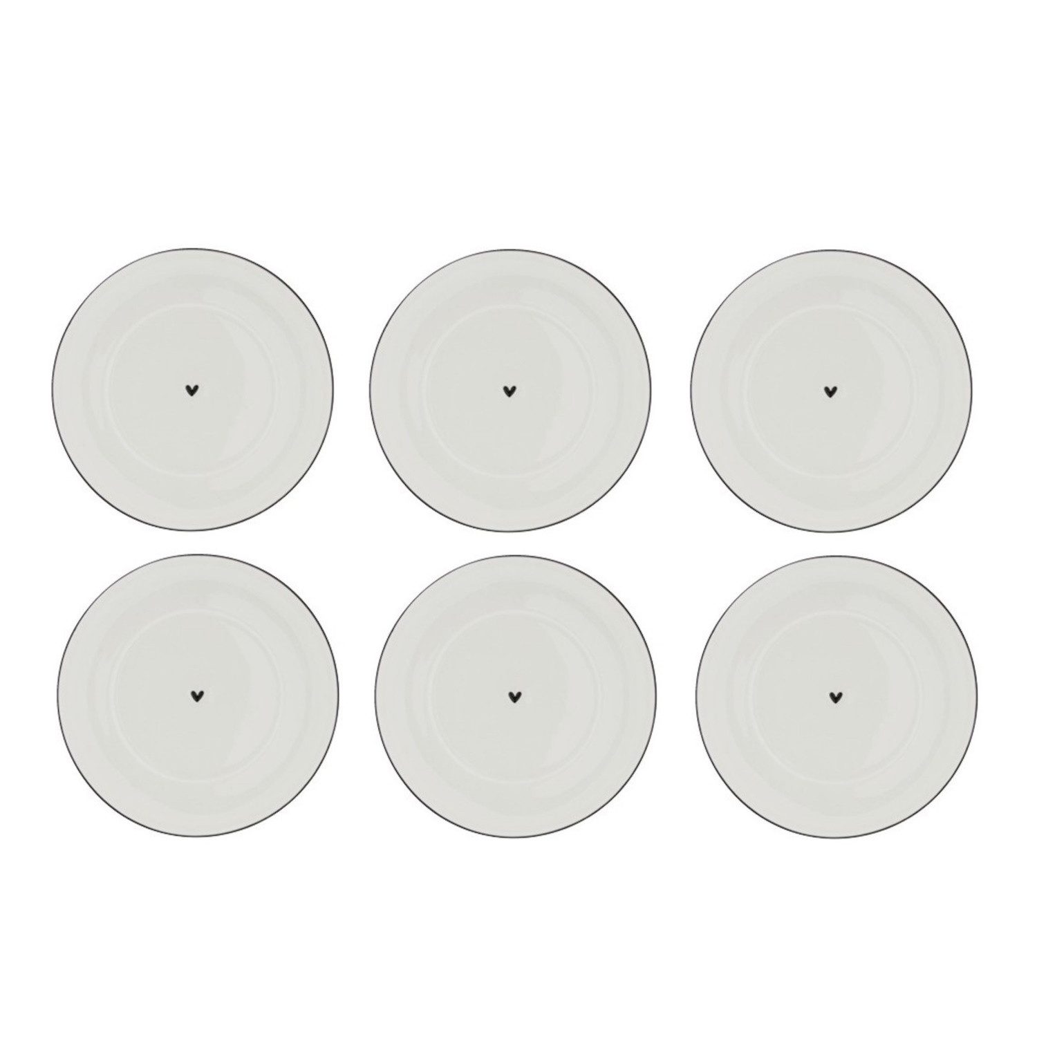 Bastion Collections Untertasse Schwarzes Herz, Spülmaschinengeeignet