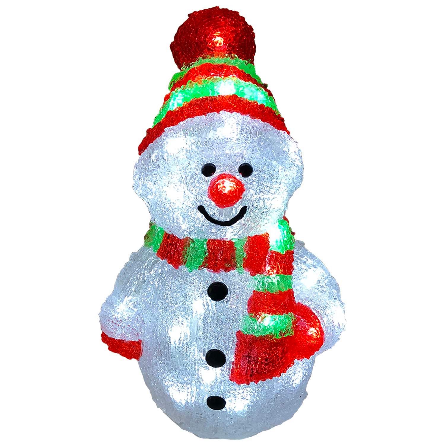Mojawo Lichtervorhang Acryl Schneemann 96 LEDs günstig online kaufen