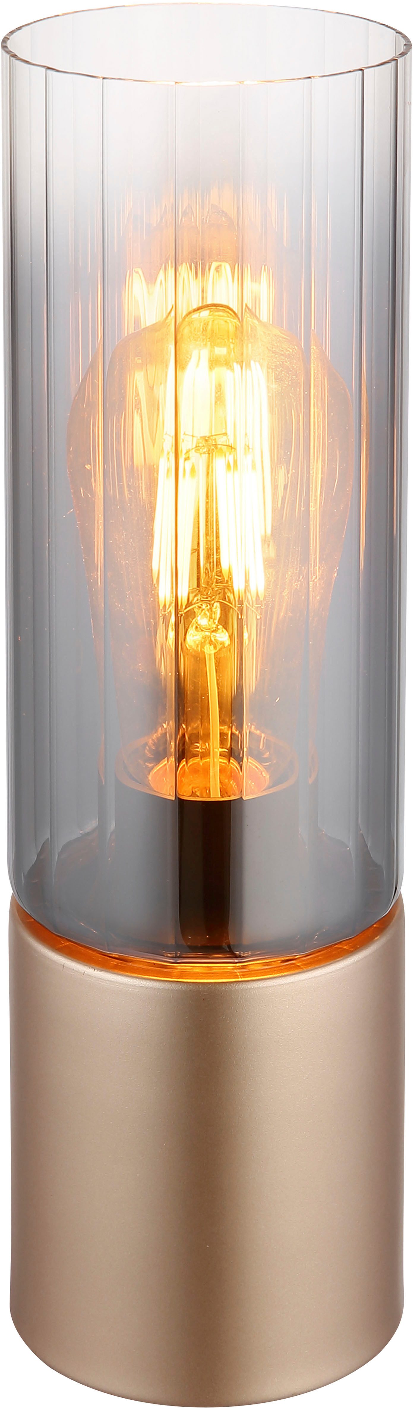GLOBO LIGHTING Tischleuchte ANNIKA, ohne Leuchtmittel, Tischlampe Nachttischlampe Deko-Tischleuchte Schlafzimmer