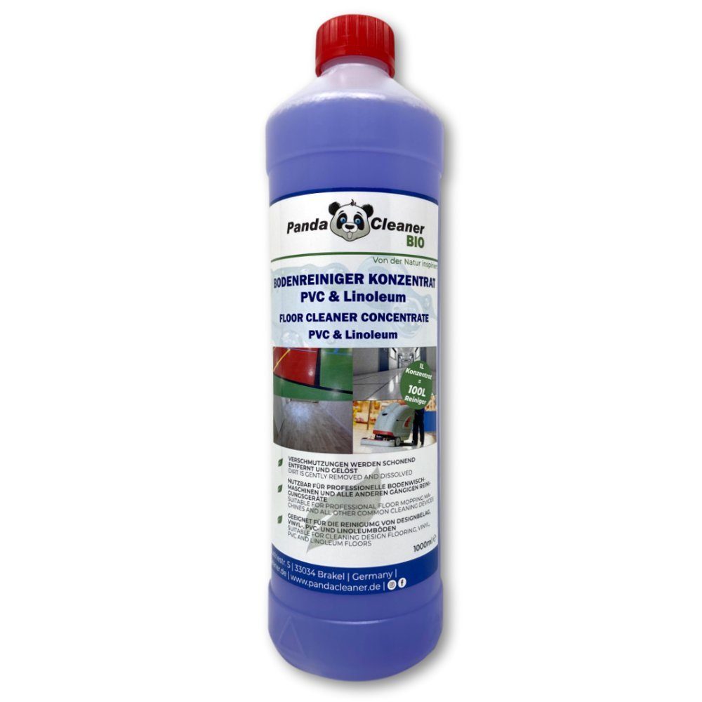 PandaCleaner Linoleum, (1l) PVC, Pflege Konzentrat Reiniger Vinyl- Designbodenreiniger und & - PU Reinigung 