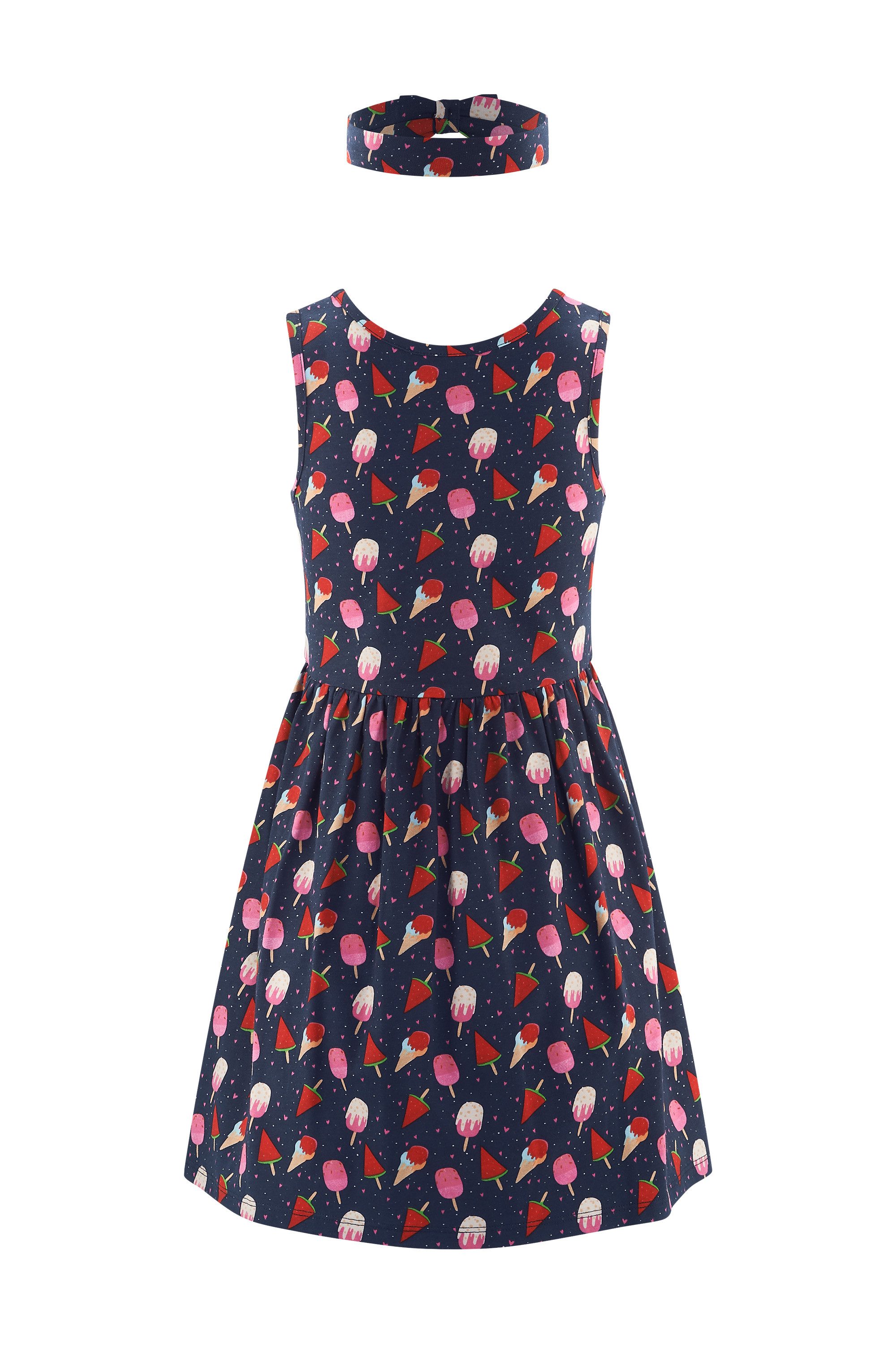 happy girls Jerseykleid (Set, 2-tlg) mit süßem Haarband mit Schleifendetail