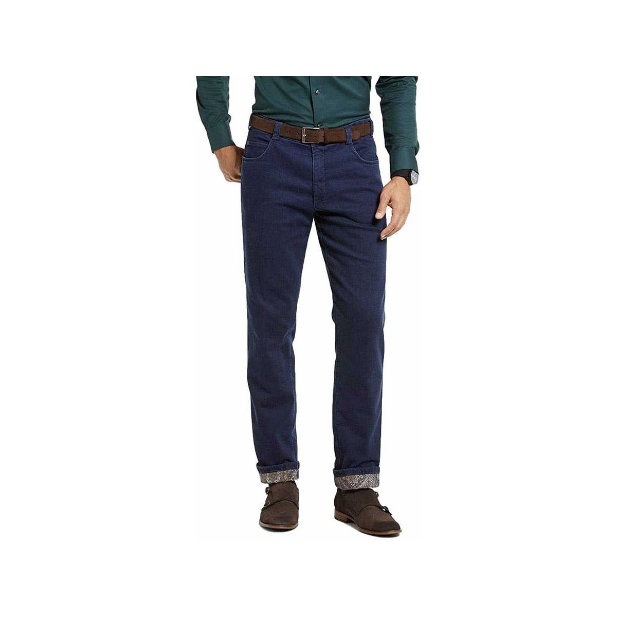 MEYER regular Straight-Jeans blau (1-tlg)