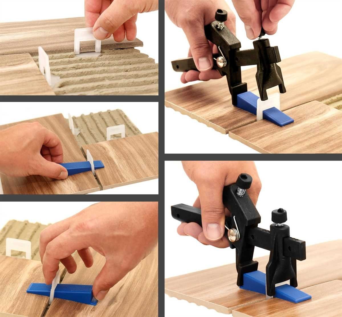 Thumbnail - Lantelme Verlegeset 500 Stück 1mm Zuglaschen für Fliesenverlegehilfe, B: 0.1 cm, (500-tlg), Fugenbreite 1mm