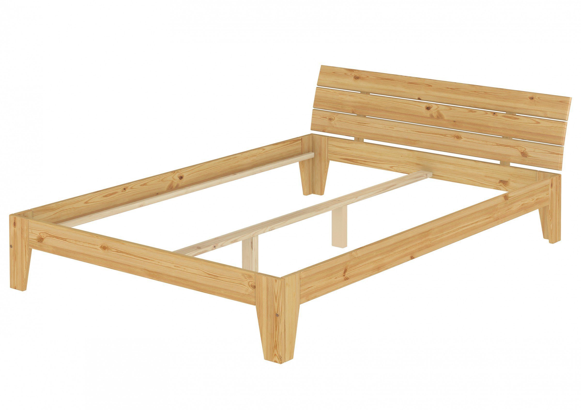 ERST-HOLZ Einzelbett Doppelbett Bettgestell Massivholz Futon Überlänge 160x220