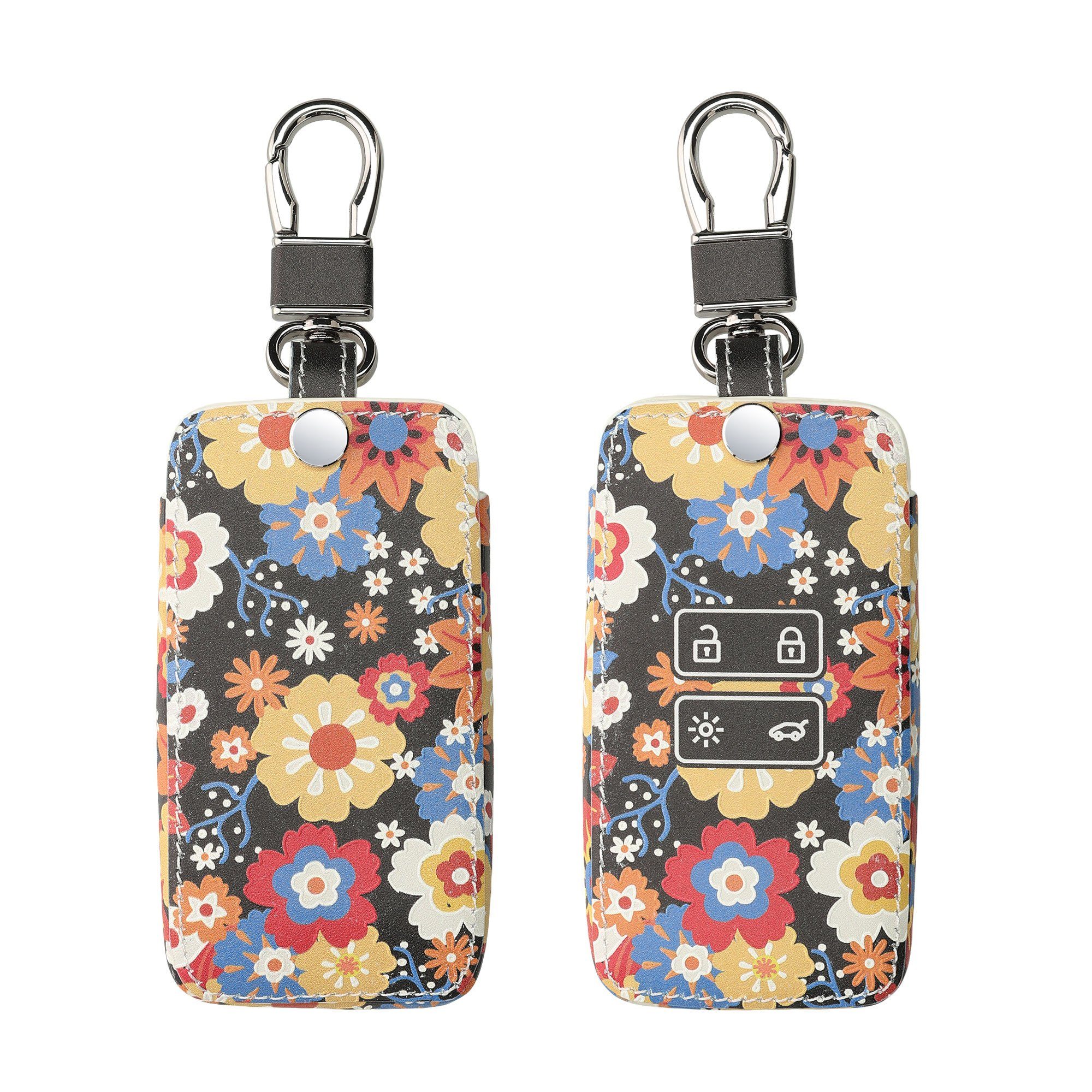 kwmobile Schlüsseltasche Renault Autoschlüssel Hülle (1-tlg), Kunstleder Schutzhülle Schlüsselhülle Cover