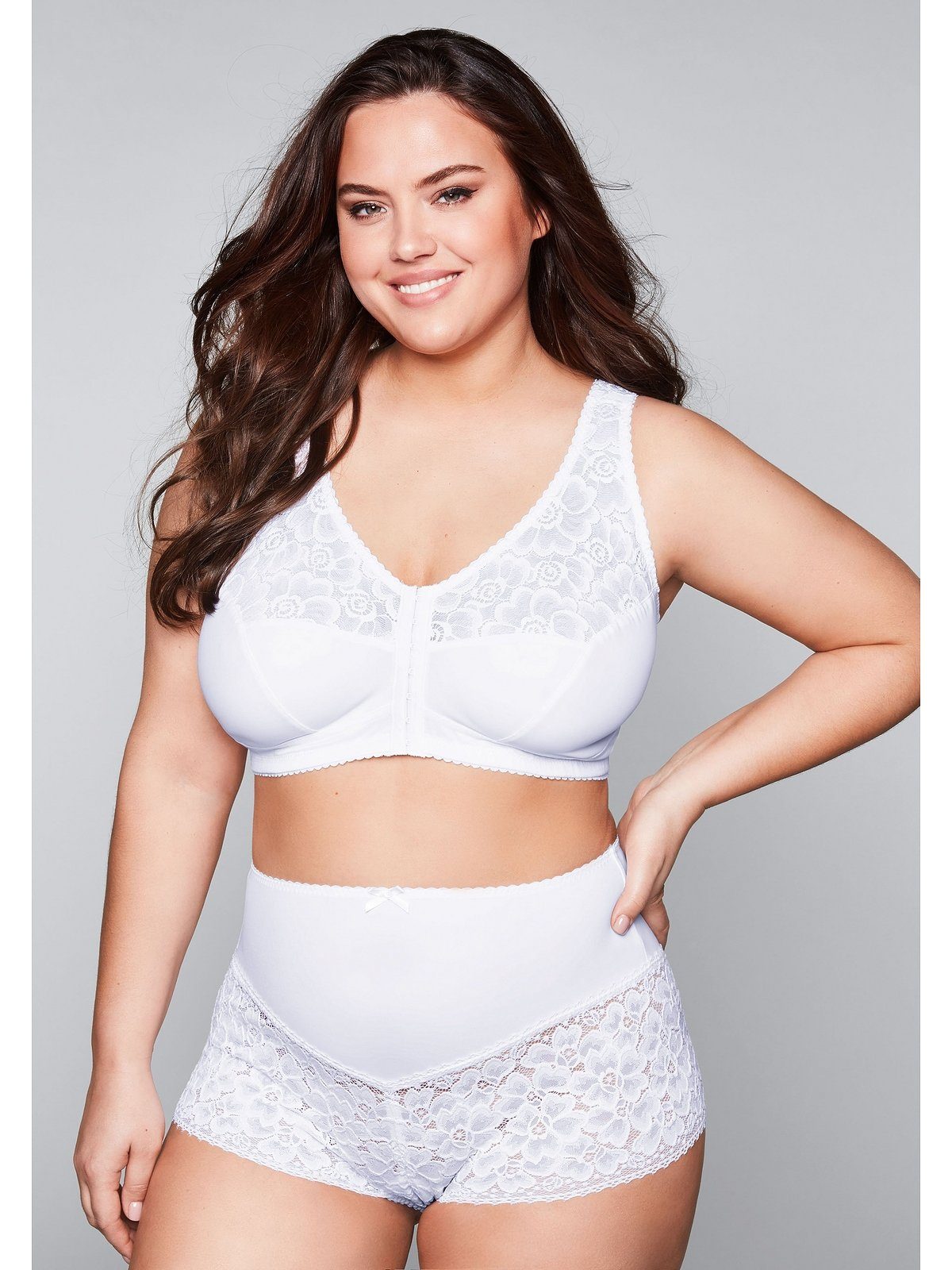 Sheego Bügelloser BH Große Größen mit Vorderverschluss und wattierten Trägern