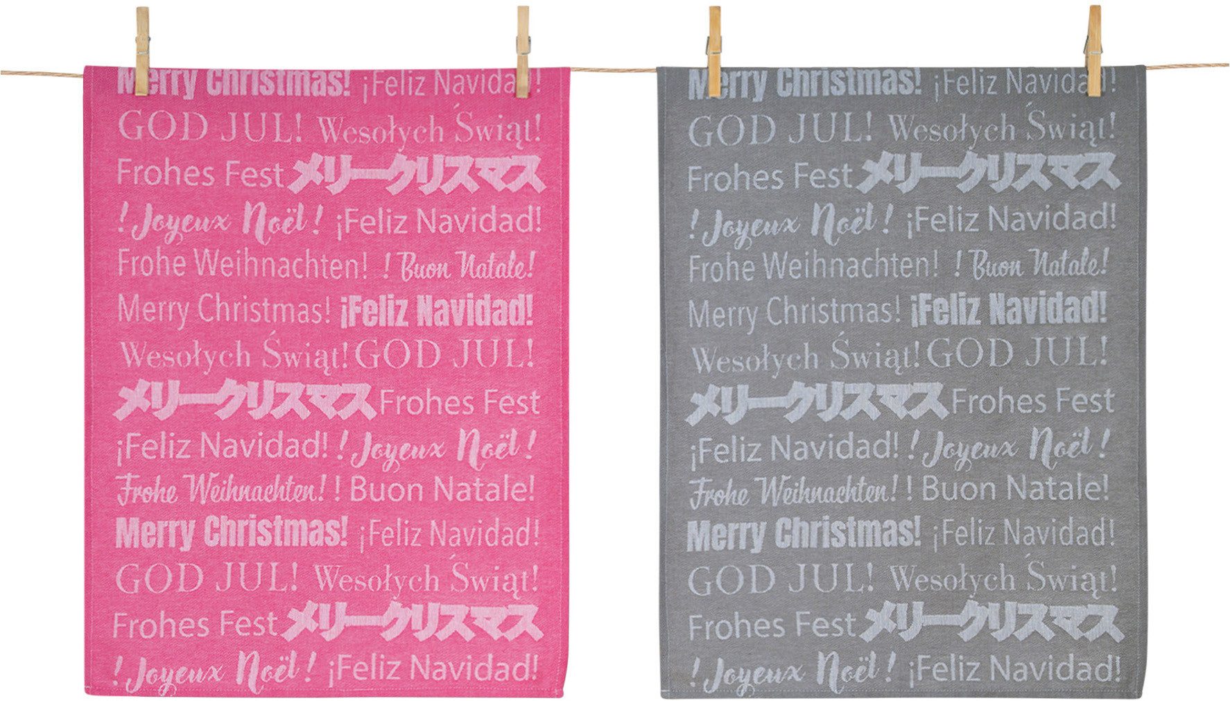 PAD Geschirrtuch BOUONNATALE, Weihnachtsdesign „Bouon Natale“ für elegante Akzente
