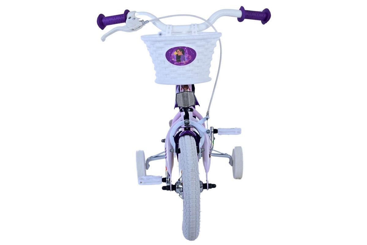 Volare Kinderfahrrad 12 Zoll Kinder Mädchen Fahrrad Rad Mädchenrad Disney Wish 31252-SACB, 1 Gang, Rücktrittbremse,Korb,Stützräder,Kettenschutz,Schutzbleche