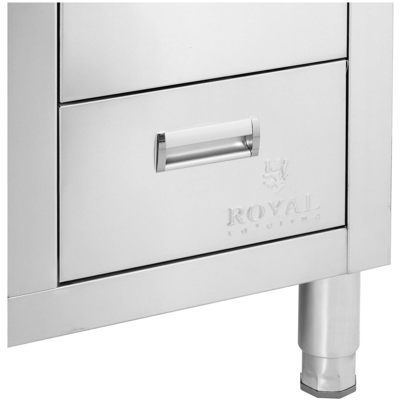 Royal Catering Spülenschrank 100 x 60 x 94,5cm Spülenunterschrank Becken Edelstahl 40x40x30cm Profi – Bild 5 von 5