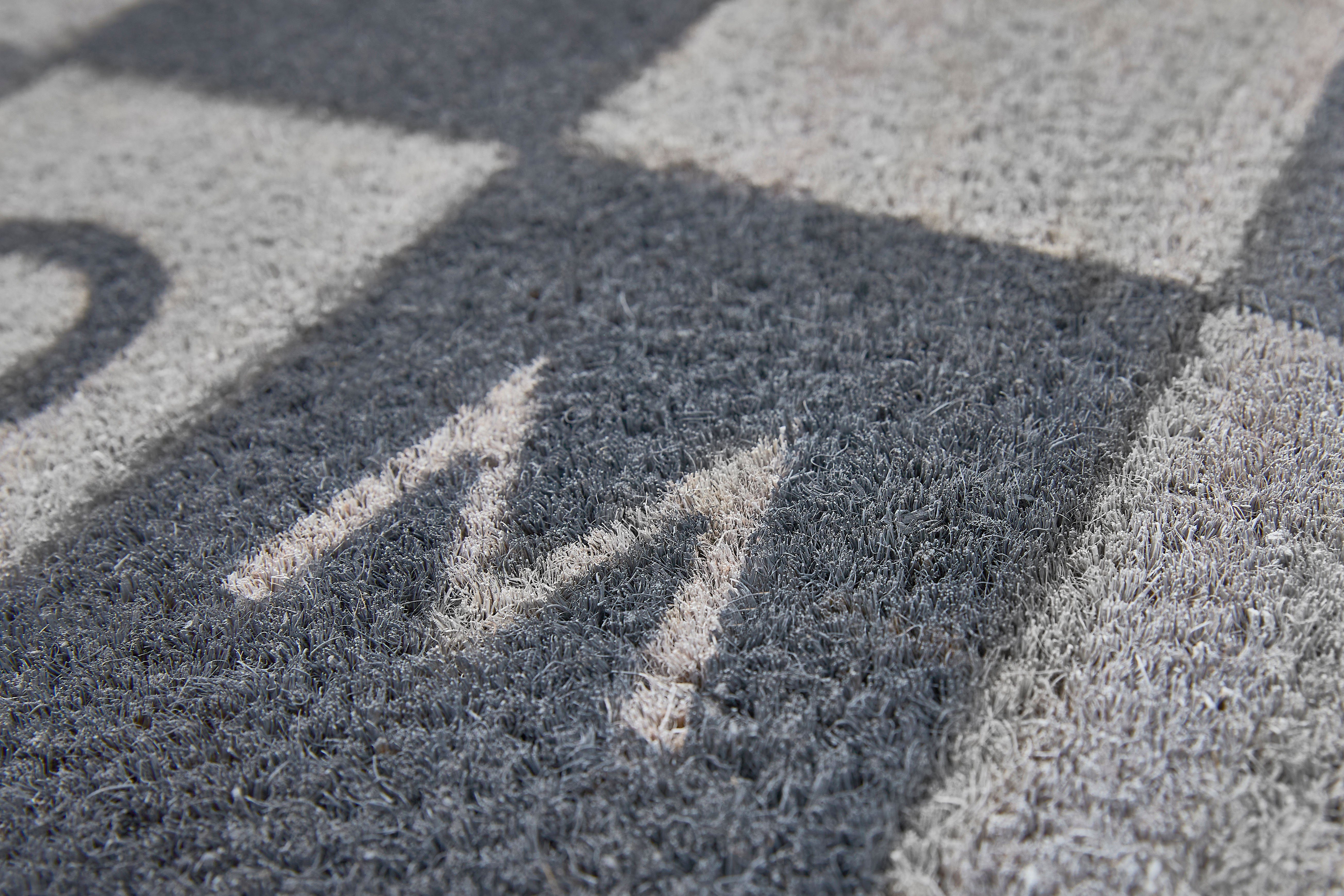 rechteckig, Home, mm, Outdoor und Andiamo, In- Fußmatte Schmutzfangmatte, 17 Kokos mit graublau Höhe: Spruch, geeignet