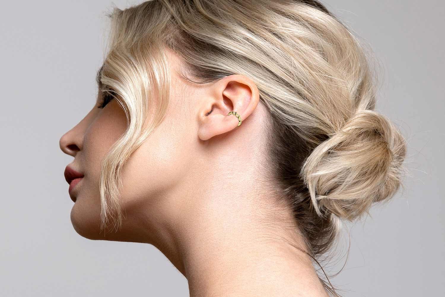 PIERCINGLINE Single-Ohrstecker Chirurgenstahl Fake Ohrring GEFLOCHTEN günstig online kaufen