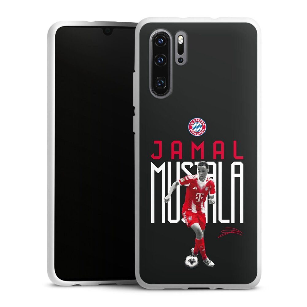 DeinDesign Handyhülle FC Bayern München Jamal Musiala Offizielles Lizenzprodukt, Huawei P30 Pro New Edition Silikon Hülle Bumper Case Handy Schutzhülle