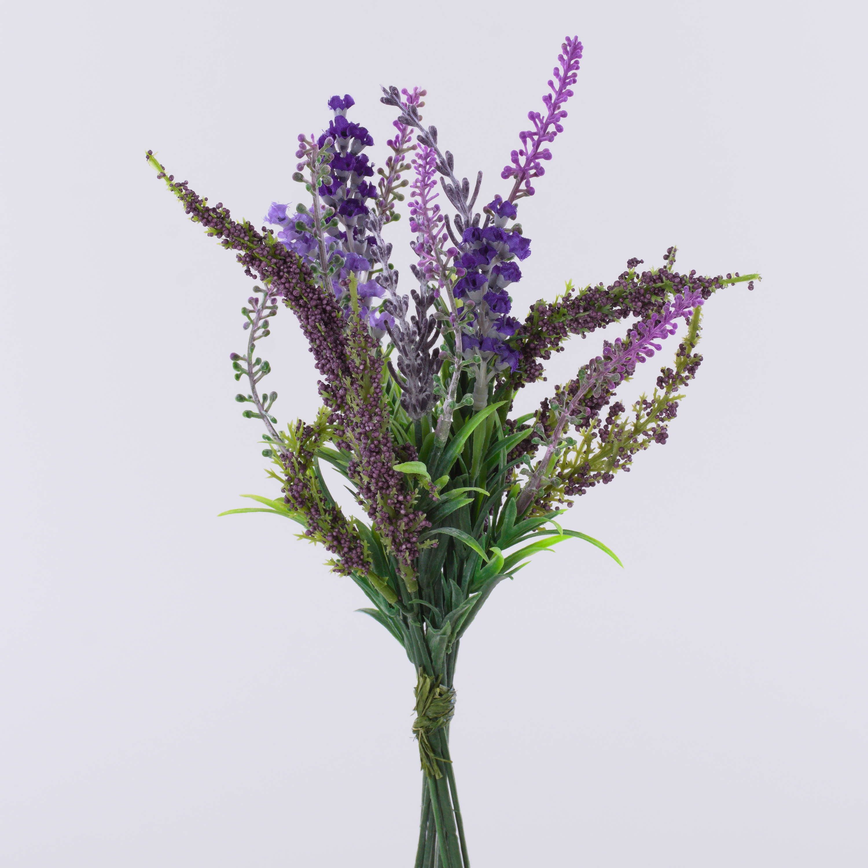 Kunstblumenstrauß Lavendel Kunststrauß KIRSA, Violett, 30cm Lavendel, artplants, Höhe 30.0 cm