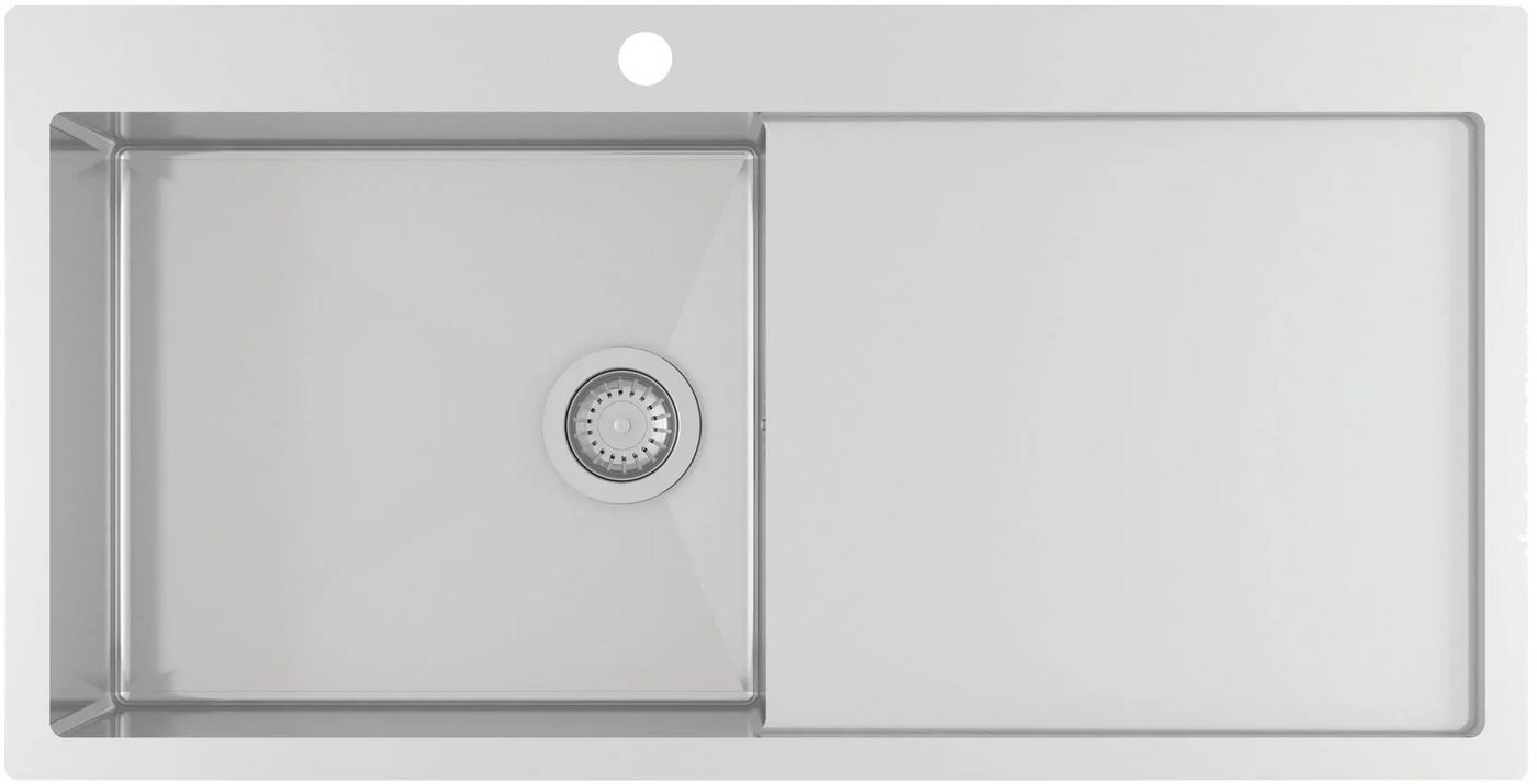 Thumbnail - GURARI Edelstahlspüle LUN101 M-R, 1000 x 510 mm mit RM-2845 Aufrollbare Abtropfmatte, (2 St)
