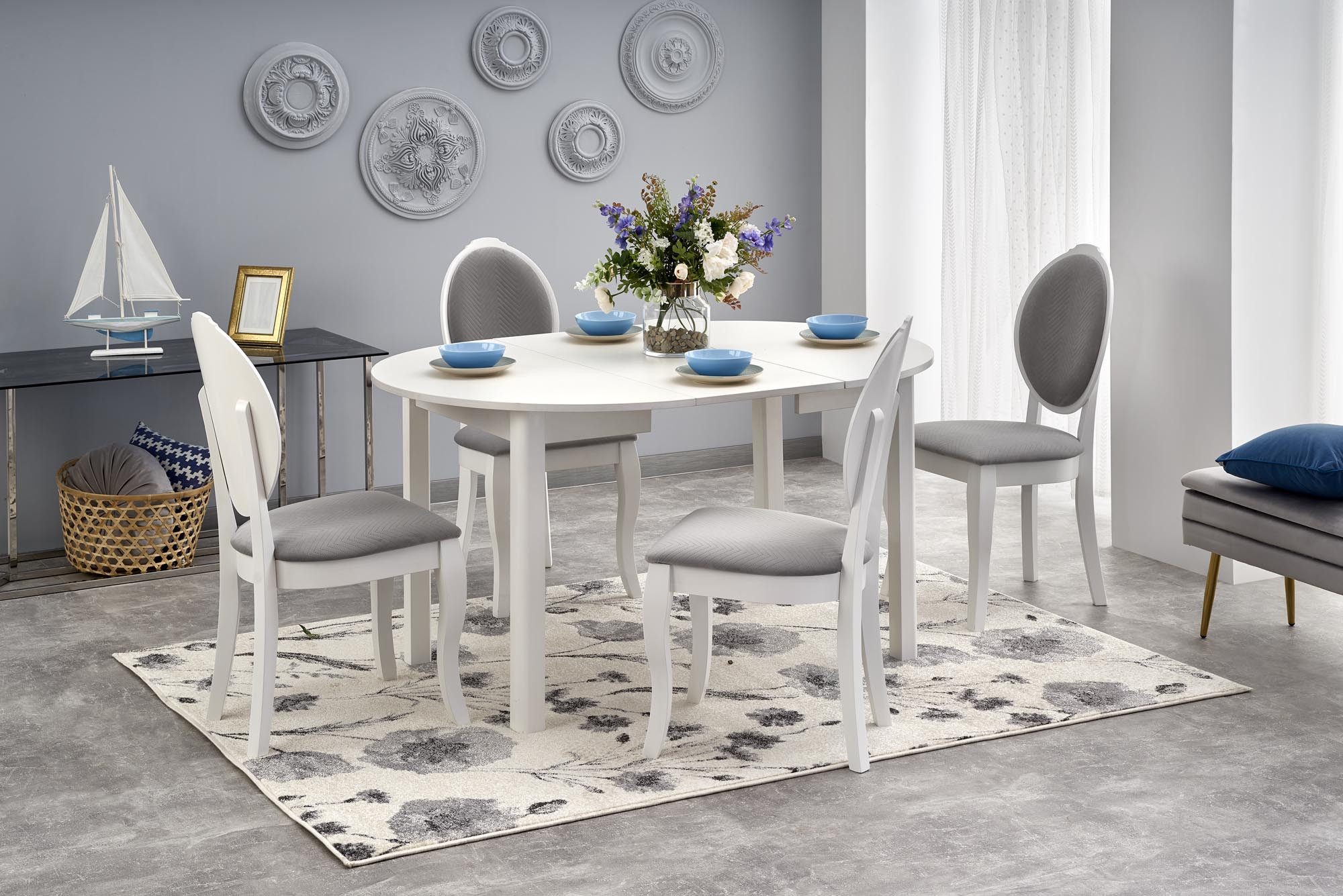 designimpex Esstisch Design rund HA-400 ausziehbar günstig online kaufen