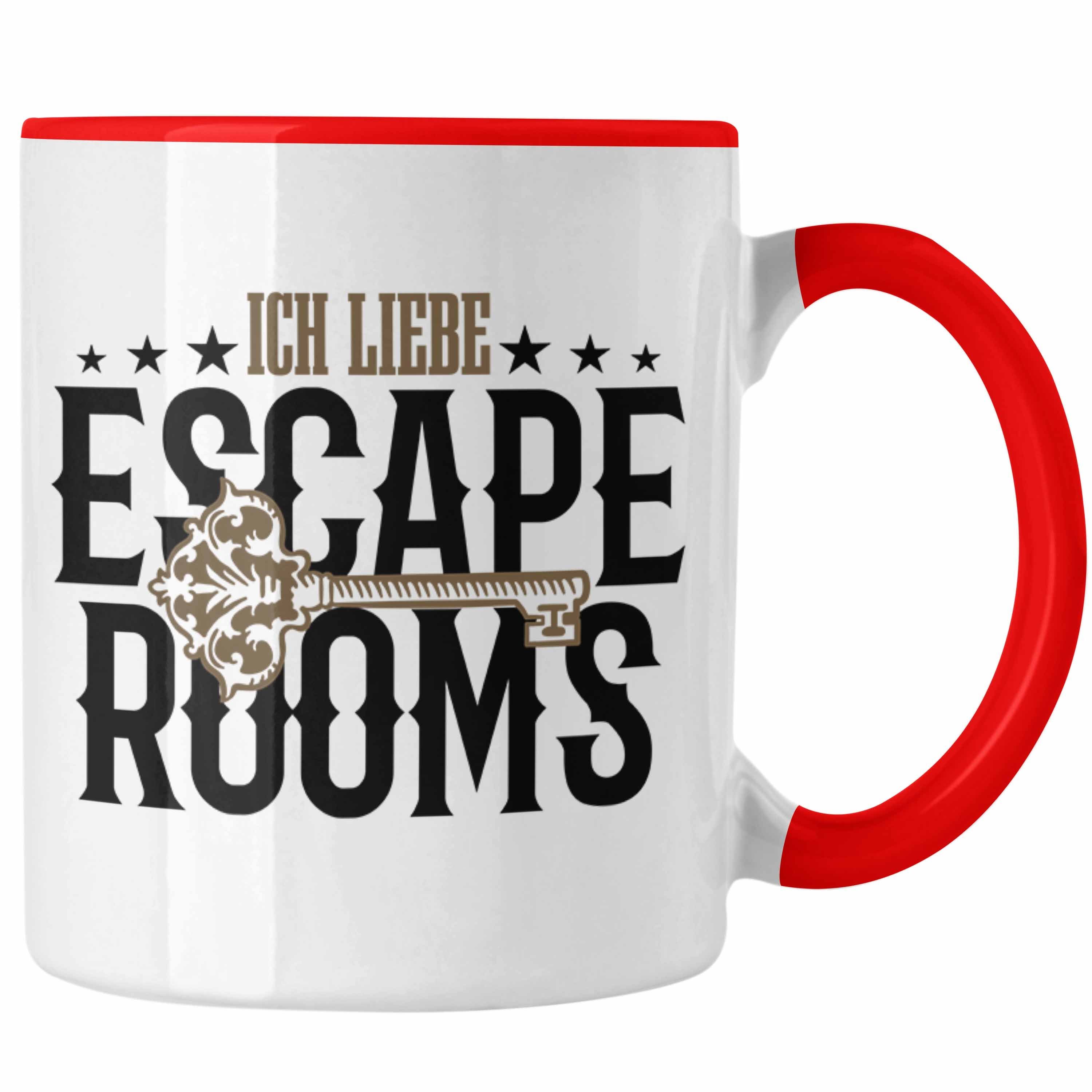 Trendation Tasse Escape Room Lustige Tasse Escape Room Fans Geschenkidee Rot
