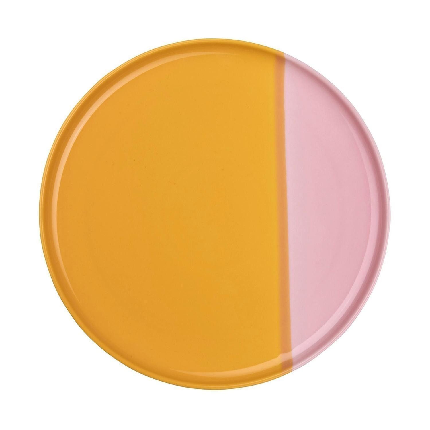 ASA SELECTION Speiseteller Essteller JOY, Ø 26,5 cm, Orange, Rosa, (1 St), aus Porzellan