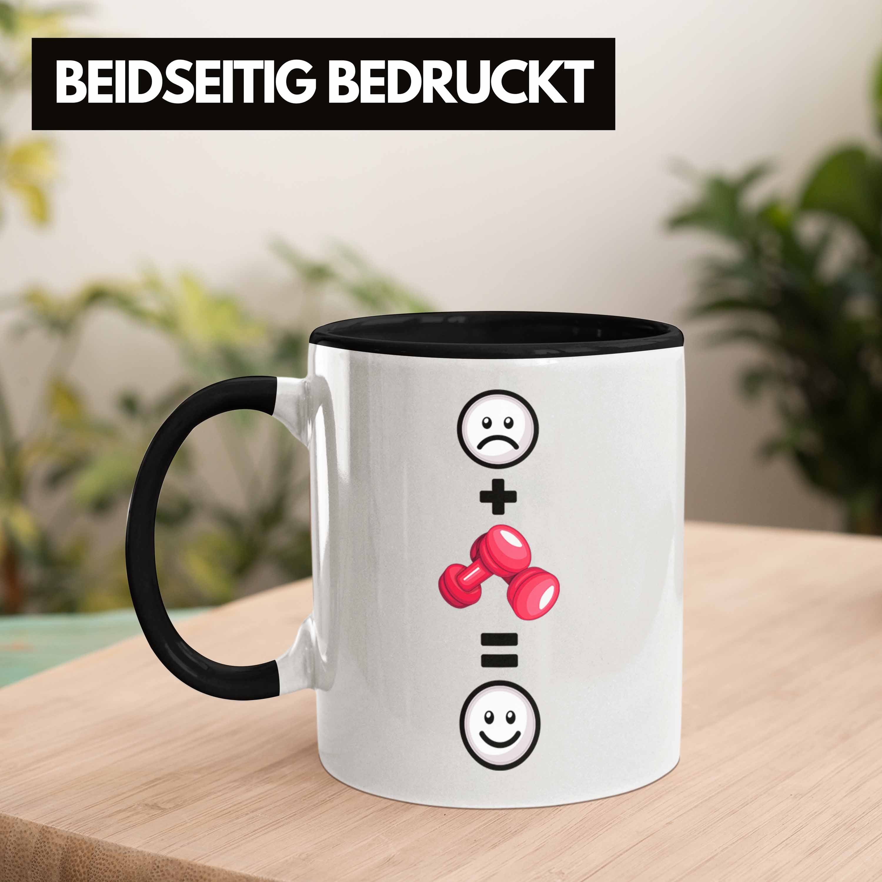 Trendation Tasse Geschenkidee Frauen Fitness Lustige Tasse :(Fi Fitness Schwarz Geschenk für