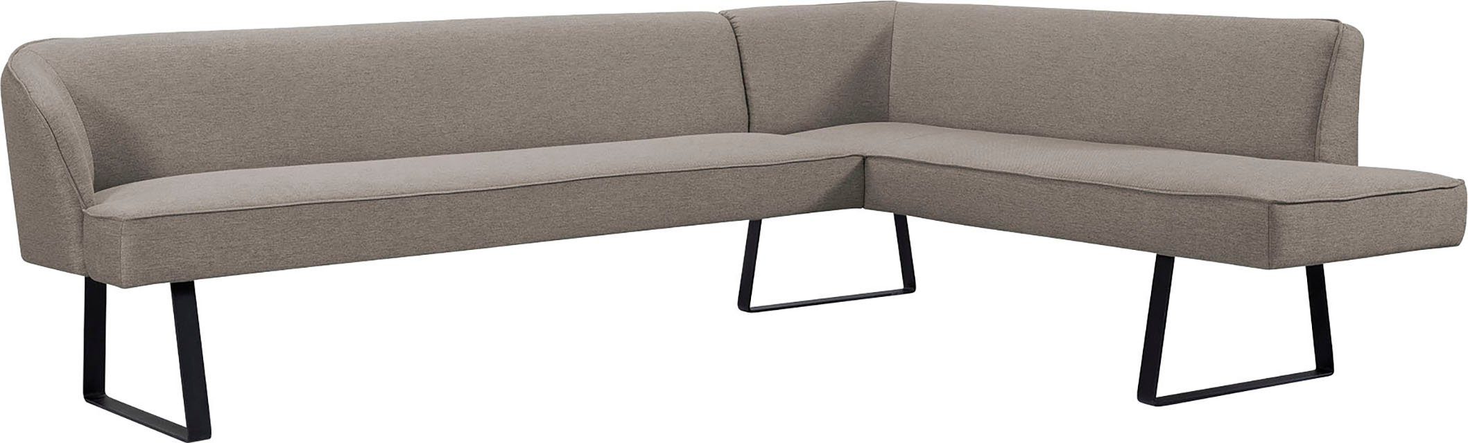 exxpo - sofa fashion Eckbank verschiedenen Americano, Qualitäten in und Metallfüßen, Keder mit Bezug