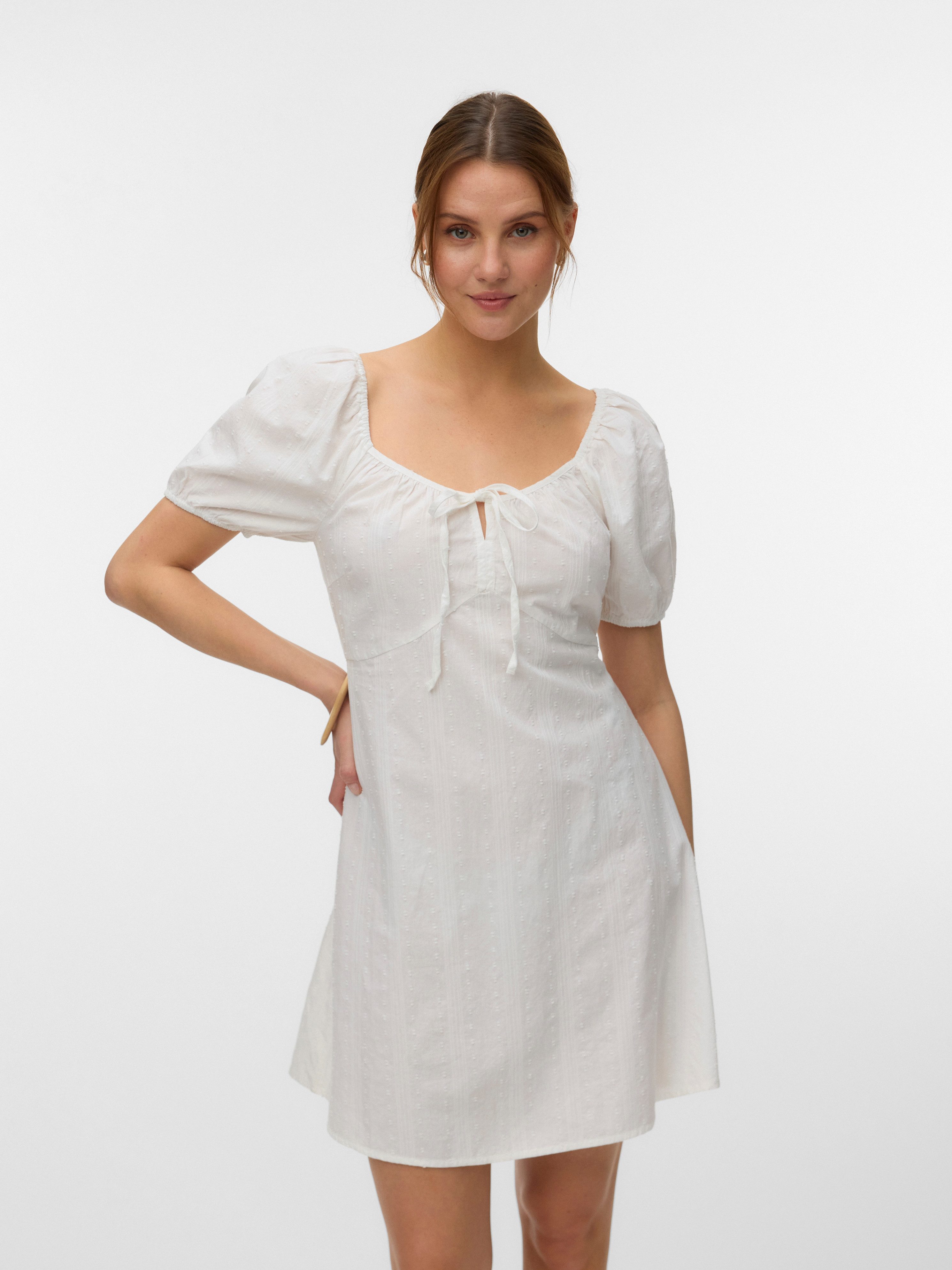 Vero Moda Minikleid VMJUTTY SS SHORT DRESS WVN Baumwolle