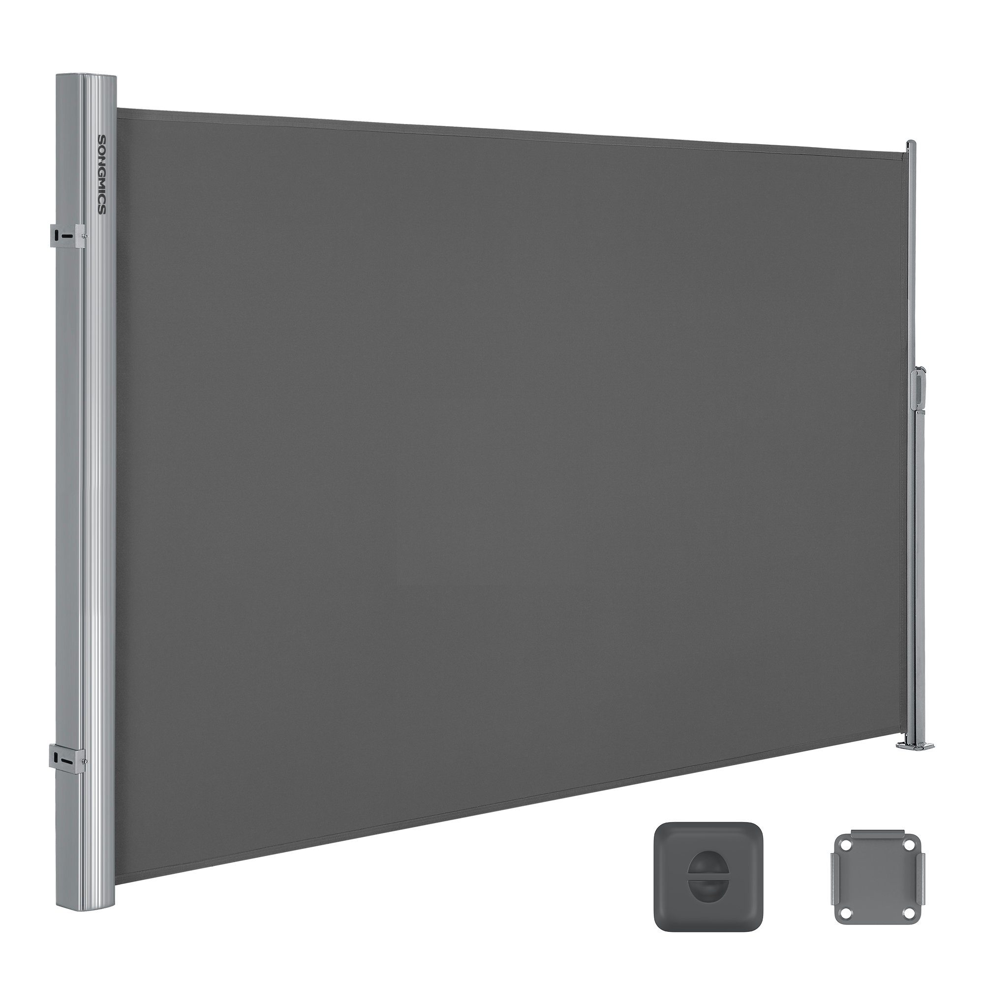 SONGMICS Seitenarmmarkise Alu Sichtschutz 280 g/m² günstig online kaufen