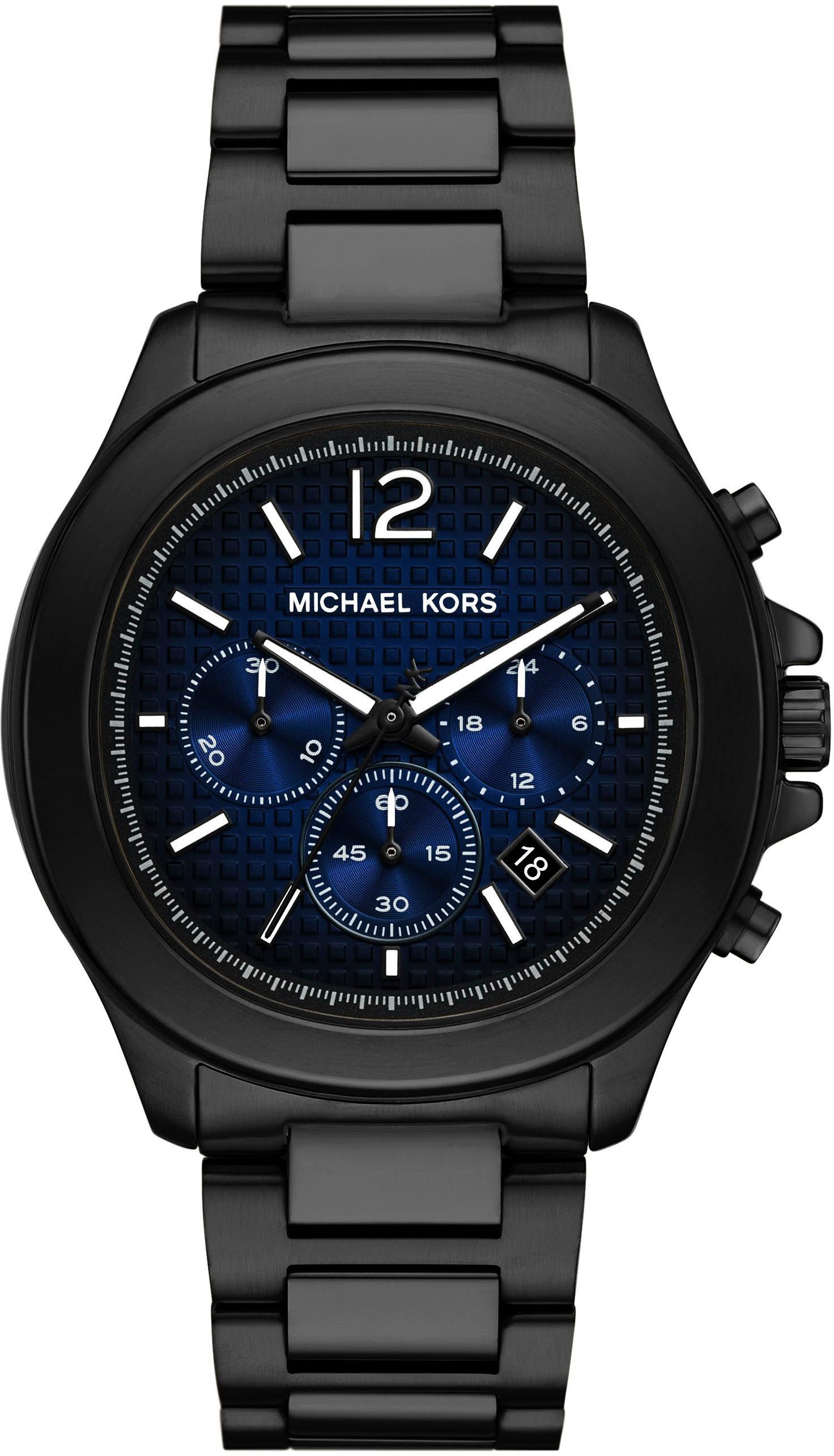 MICHAEL KORS Chronograph SAGE MK9193, Armbanduhr, Herrenuhr, Edelstahlarmband, analog, Tag, Stoppfunktion