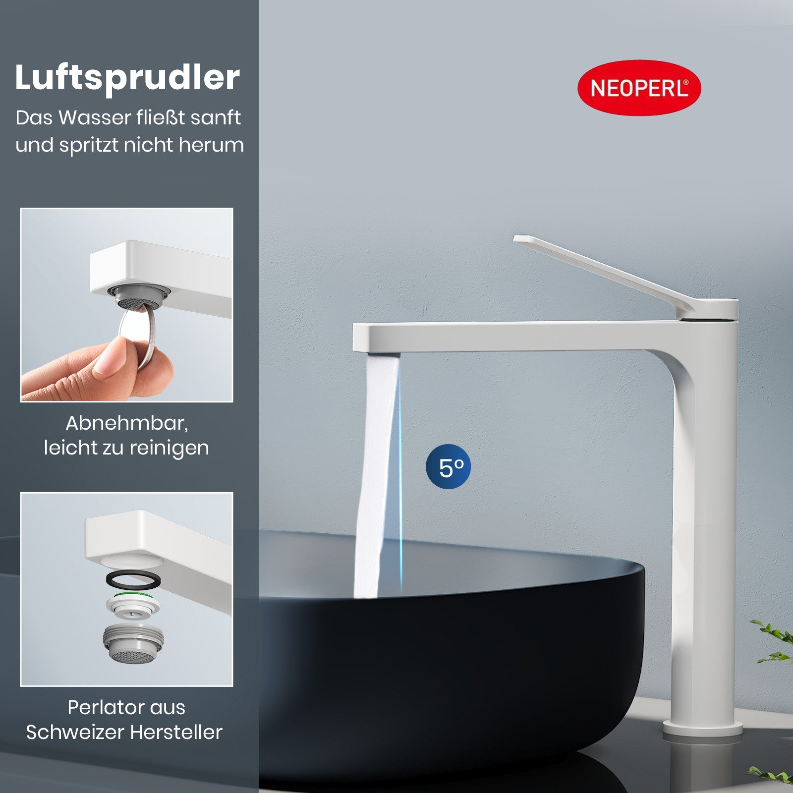 EMKE Waschtischarmatur Bad Wasserhahn aus Kupfer günstig online kaufen